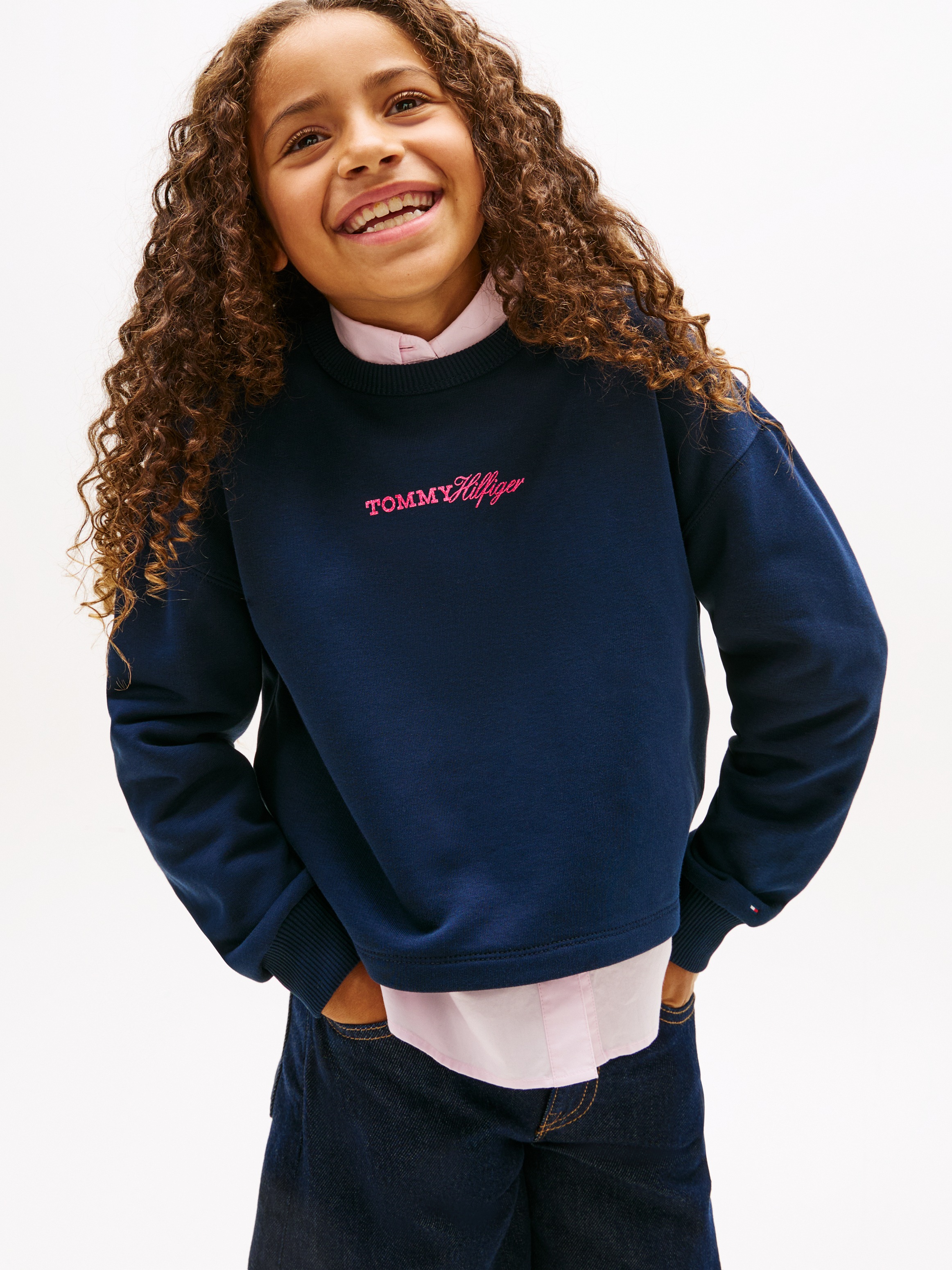 Image of Tommy Hilfiger Sweatshirt "GLITTER TOMMY CREW", Kinder bis 16 Jahre, regular fit