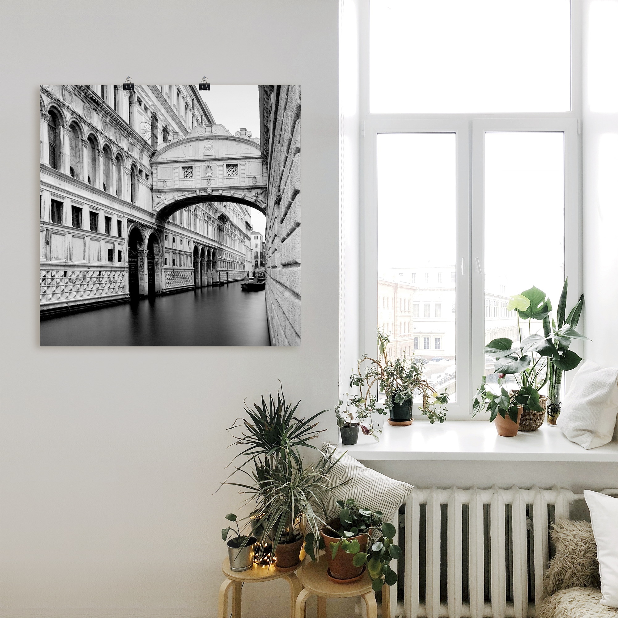 Artland Poster »Seufzerbrücke«, Italien, (1 St.), als Alubild, Leinwandbild, Wandaufkleber oder Poster in versch. Grössen