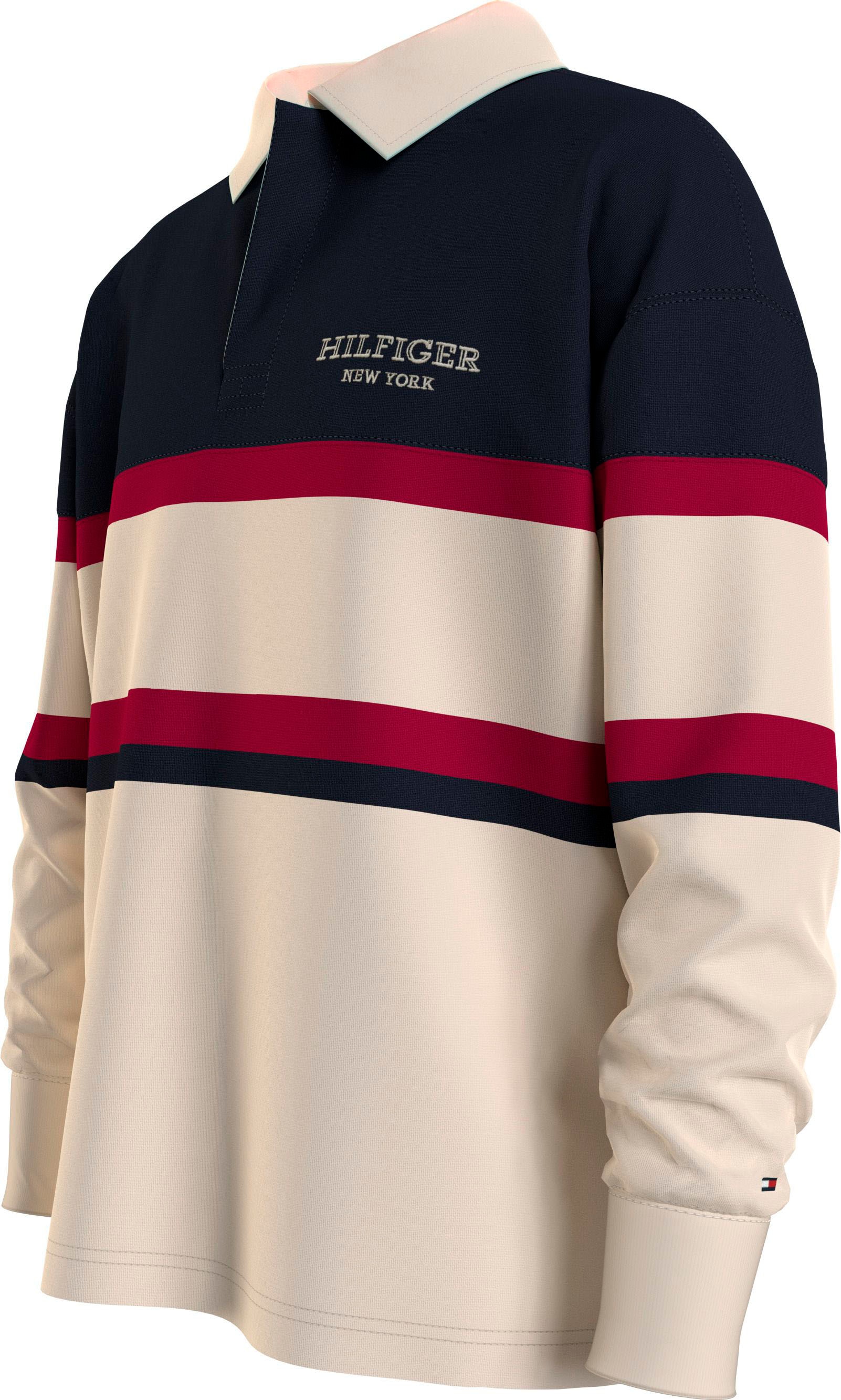 Tommy Hilfiger Sweatshirt »MONOTYPE COLOR BLOCK RUGBY«, mit Knöpfen am Kragen