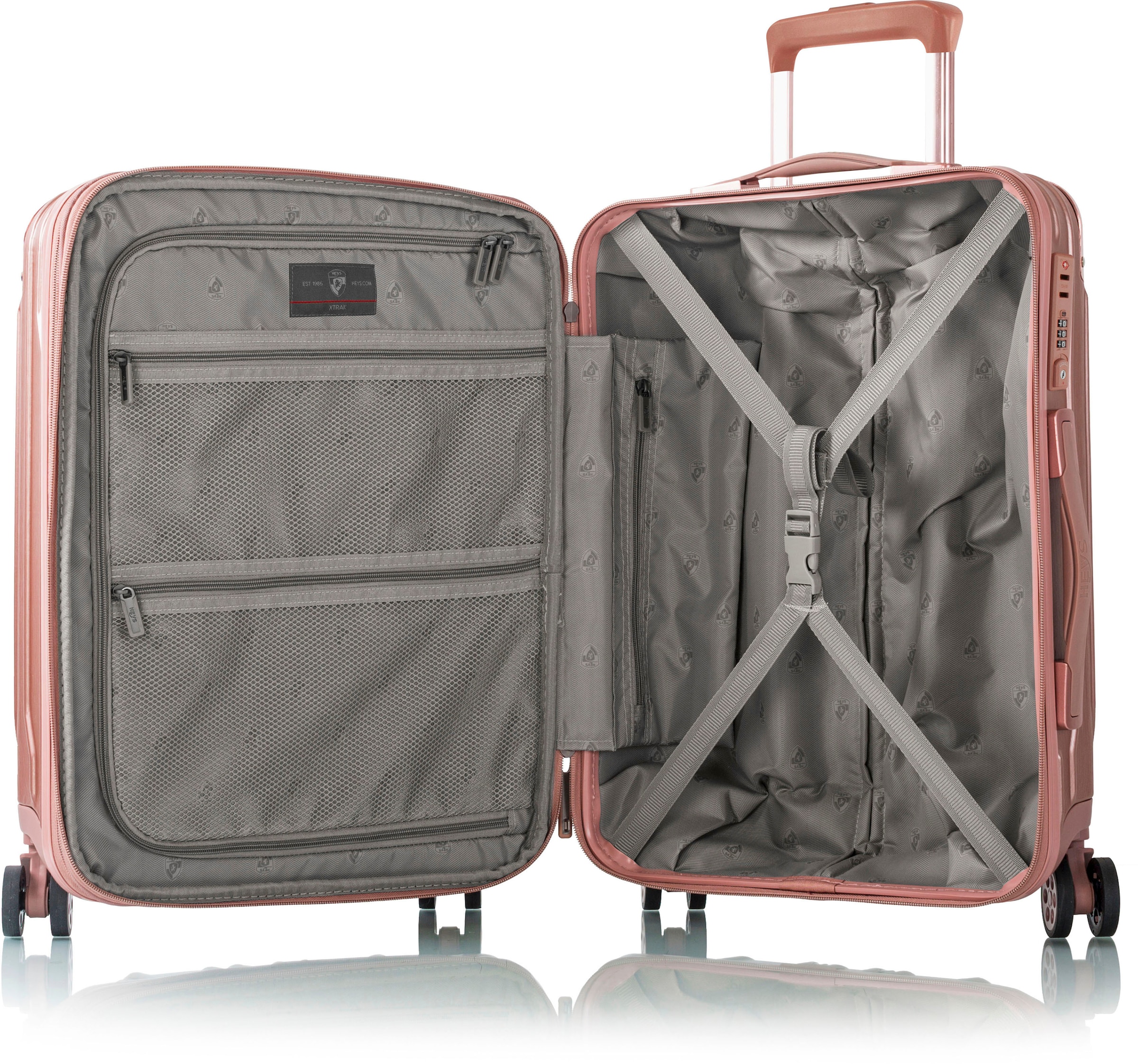 Heys Hartschalen-Trolley »Xtrak, in verschiedenen Farben und Grössen« 42 l 4 Rollen Heys x Joachim Llambi Handgepäck-Koffer TSA Schloss Volumenerweiterung
