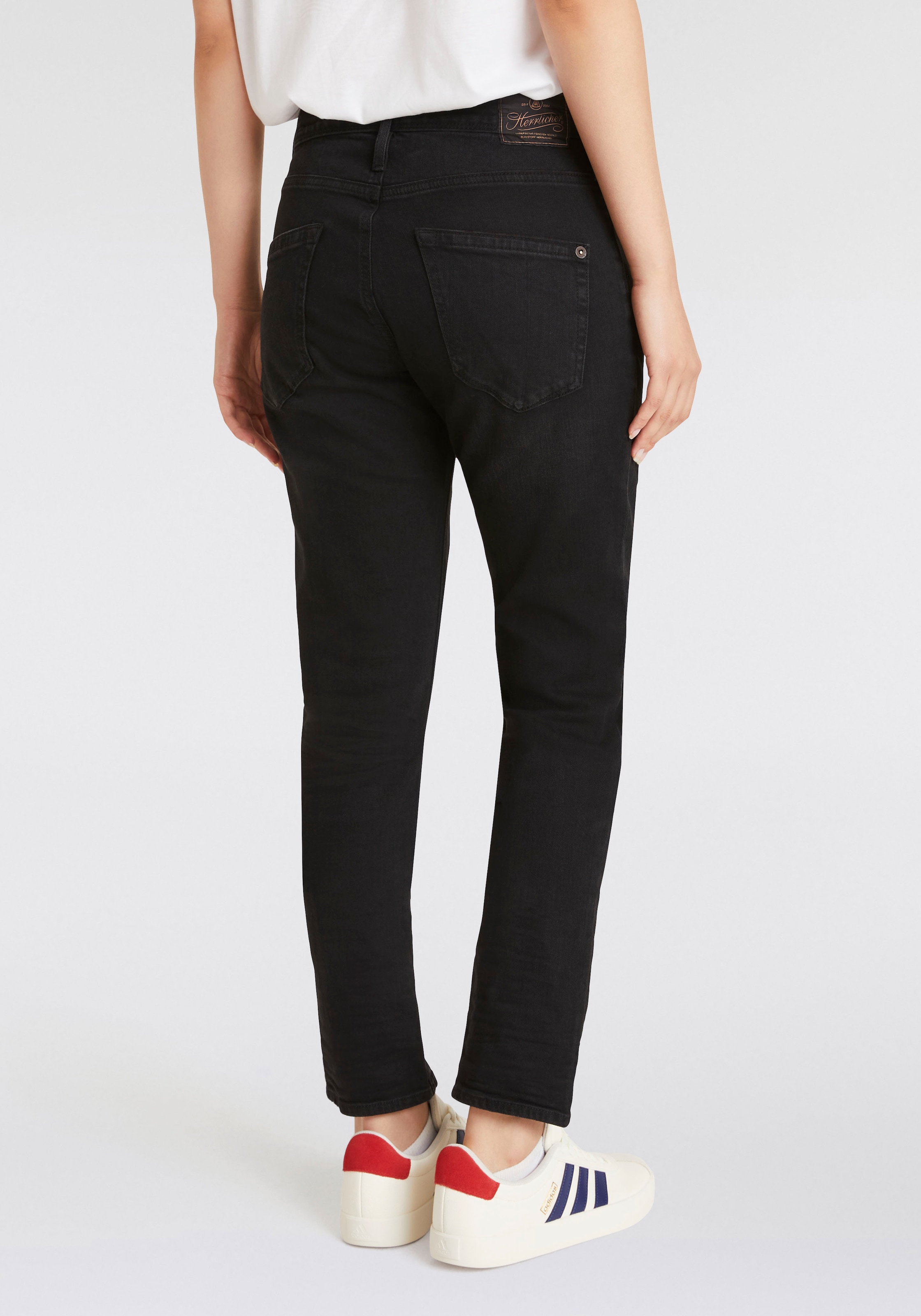 Herrlicher Boyfriend-Jeans »Shyra Long Recycled Denim Black Stretch«