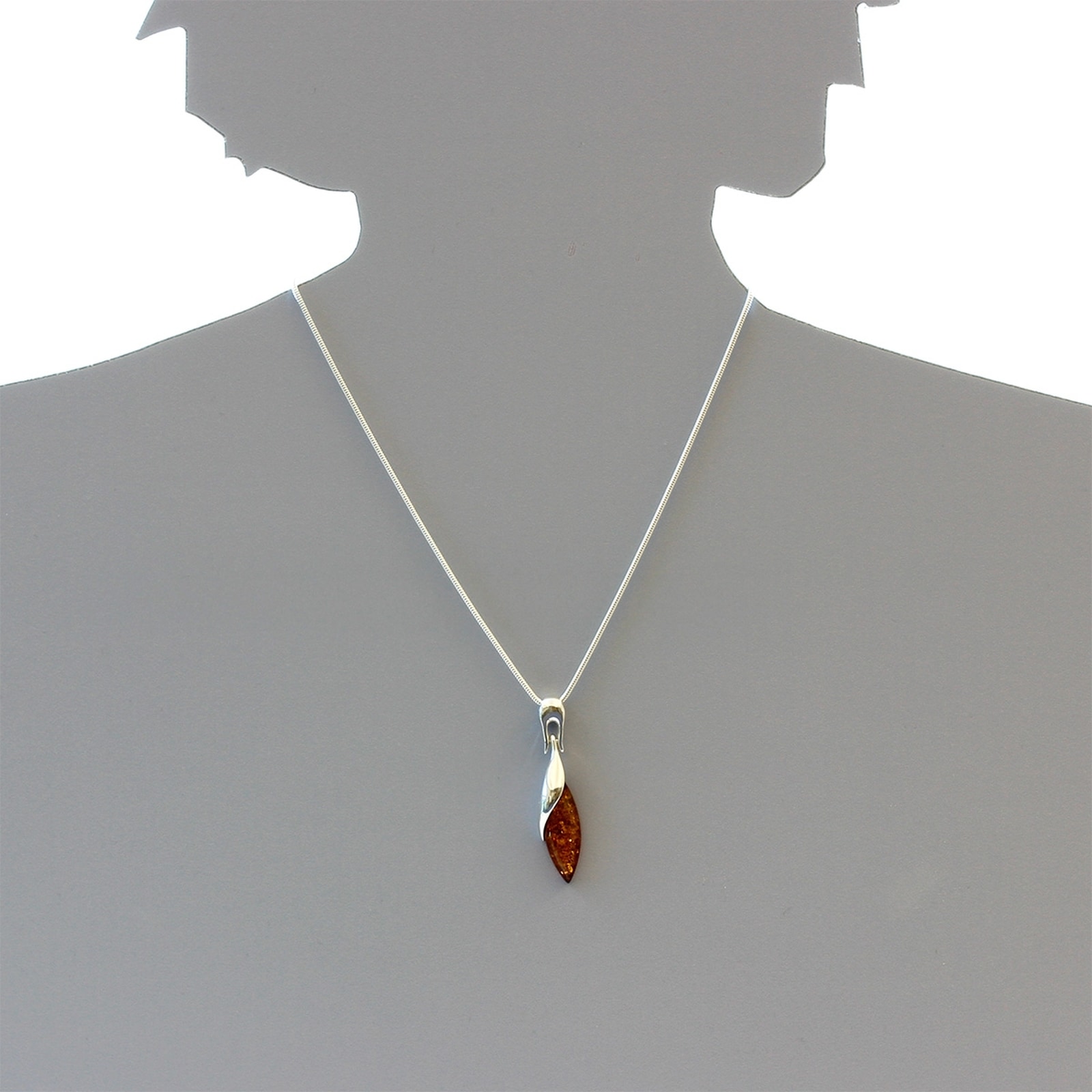 OSTSEE-SCHMUCK Chaîne avec pendentif »Ostsee-Schmuck Kette mit Anhänger Rosali«