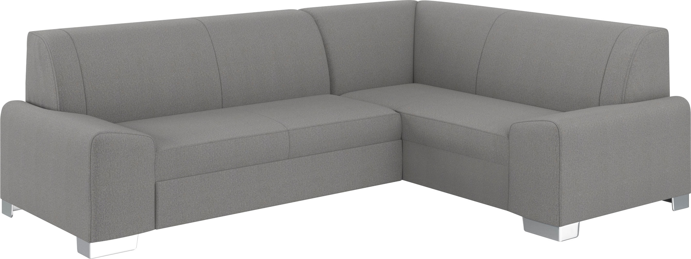DOMO collection Ecksofa »Anzio in kubischer Formensprache, flache Armlehnen, L-Form«, Wahlweise mit Bettfunktion und Federkern für hohen Sitzkomfort