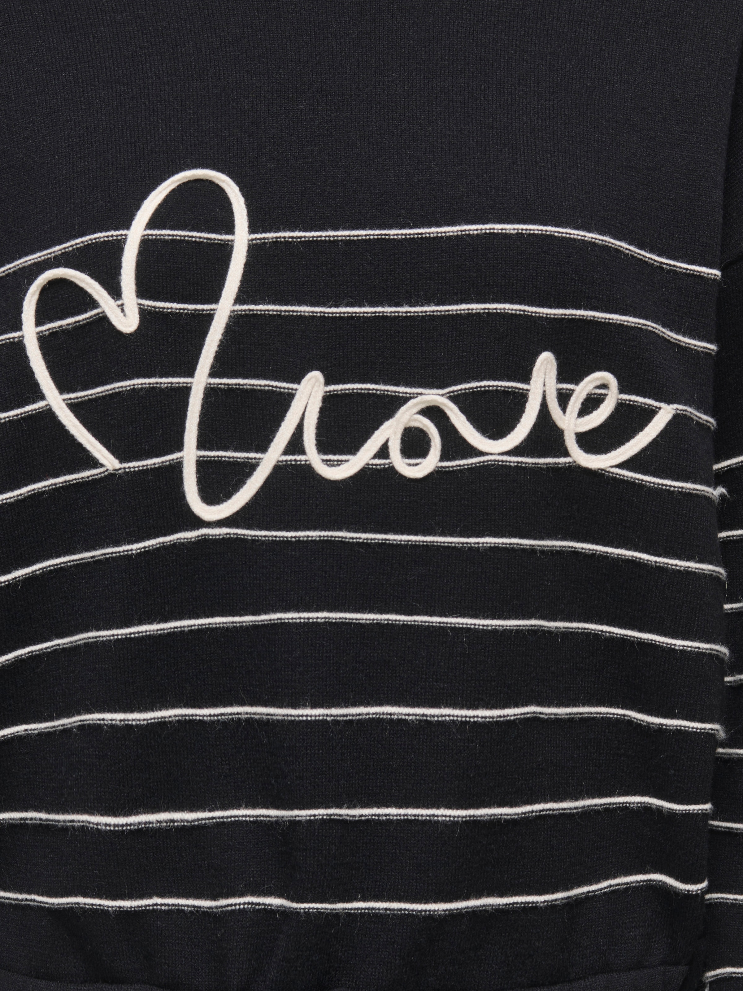 ONLY CARMAKOMA Rundhalspullover »CARSIGNE LS TEXT DETAIL O-NECK KNT«