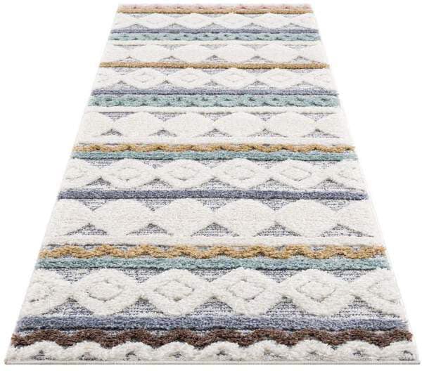 Carpet City Hochflor-Teppich »Focus 3013«, rechteckig, 20 mm Höhe, Läufer, Boho, Hochtief-Muster/ 3D-Effekt, für Wohnzimmer, Schlafzimmer