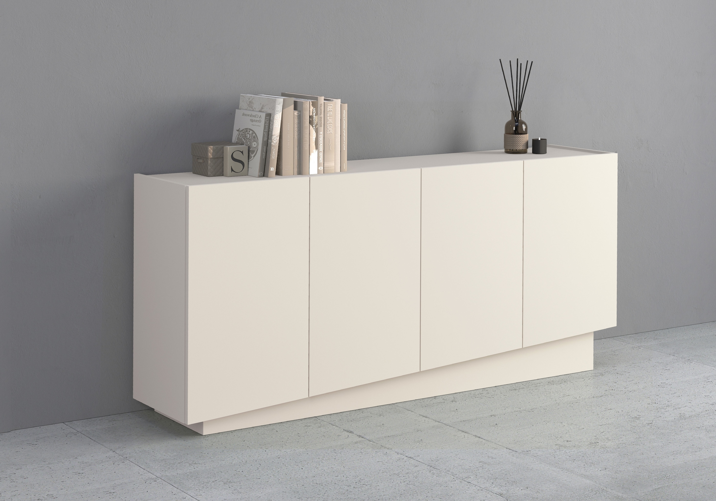 INOSIGN Sideboard »VELA, Sideboard, Breite 160 cm, Design mit schrägen Türen«, (1 St.), Made in Italy, Masse-B/T/H: 160x35x75,Sideboard, Anrichte, Kommode