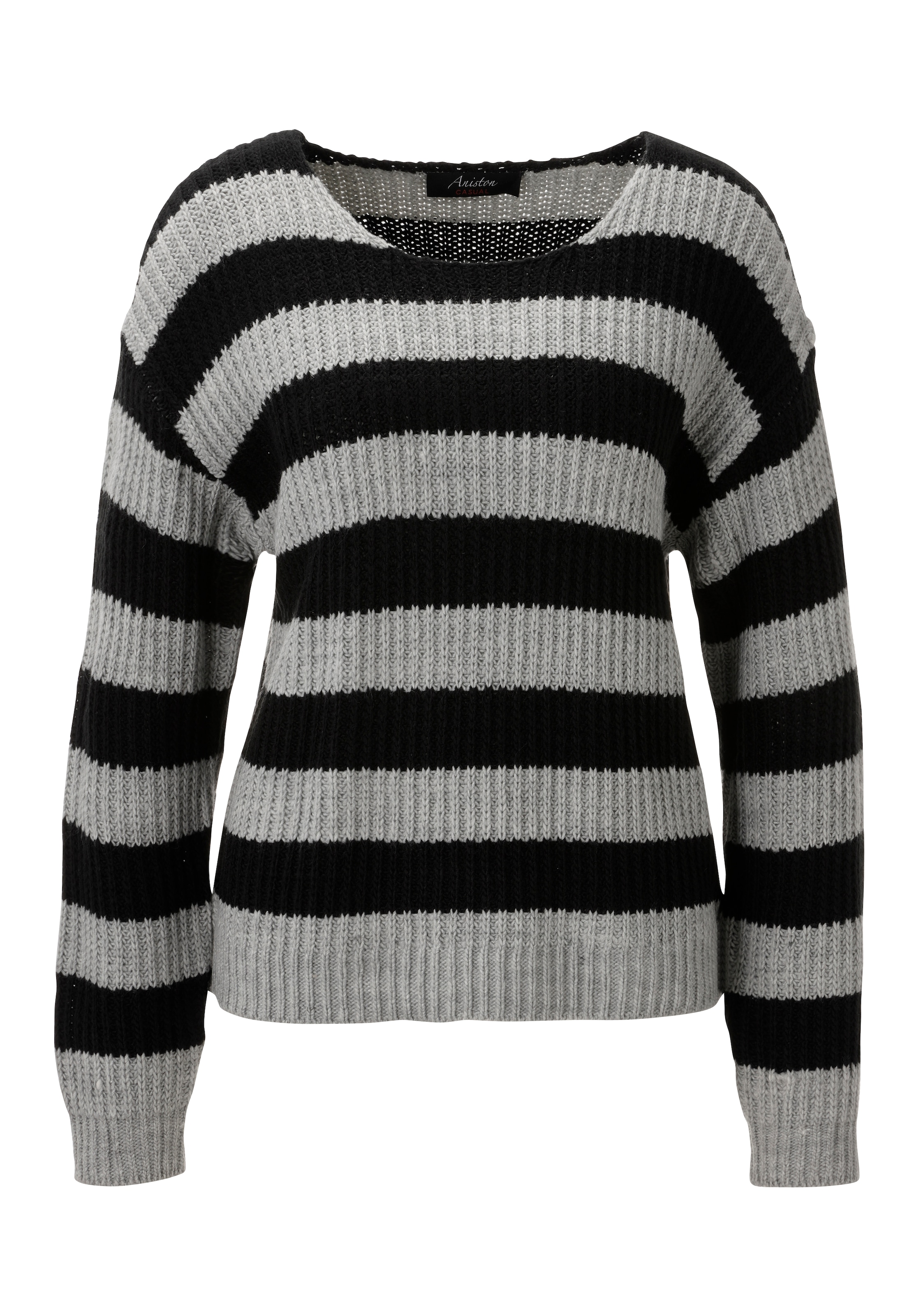 Aniston CASUAL Pull en tricot imprimé rayé - NOUVELLE COLLECTION