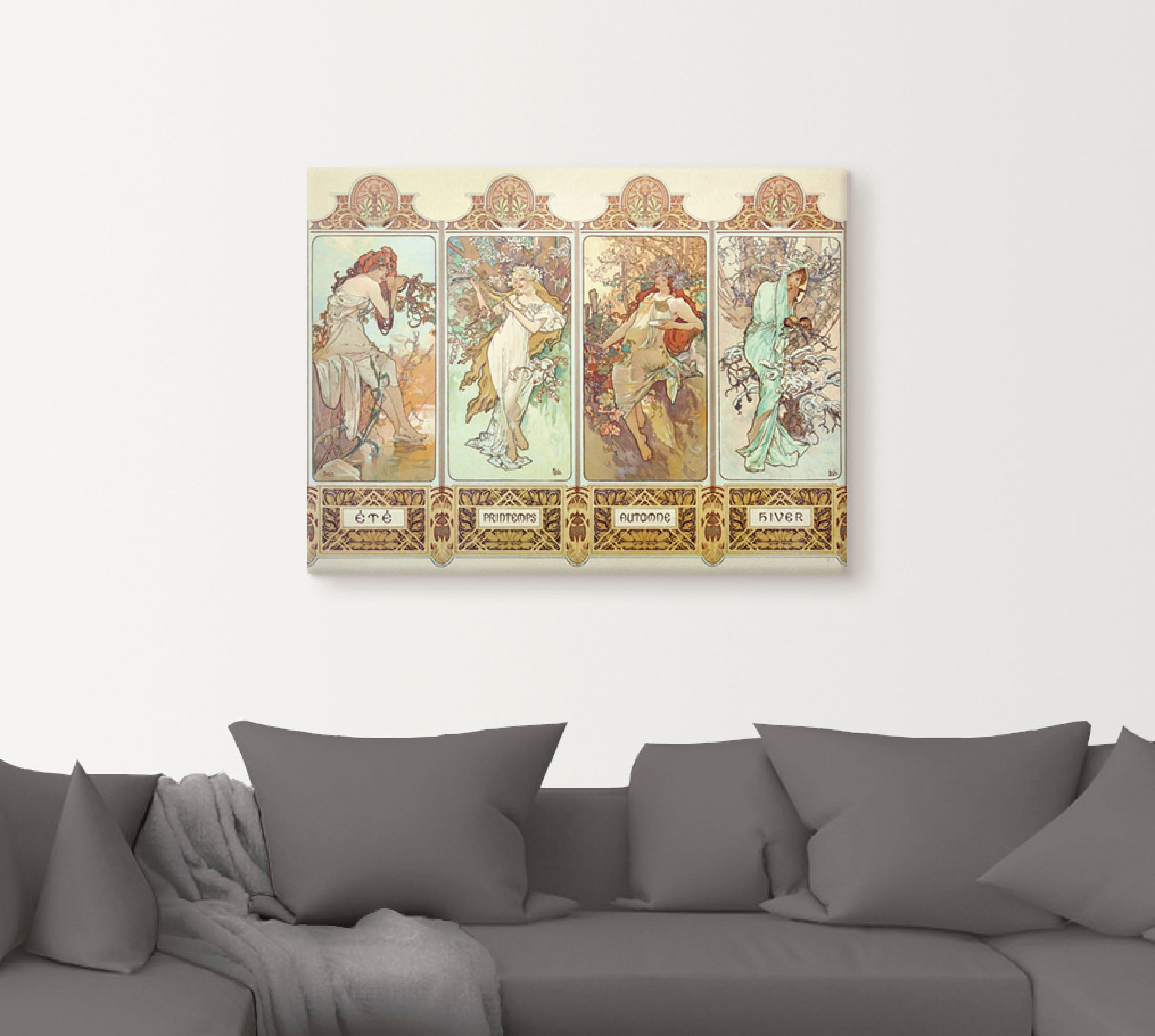 Artland Wandbild »Die vier Jahreszeiten, 1896«, Gruppen & Familien, (1 St.), als Leinwandbild, Wandaufkleber in verschied. Grössen