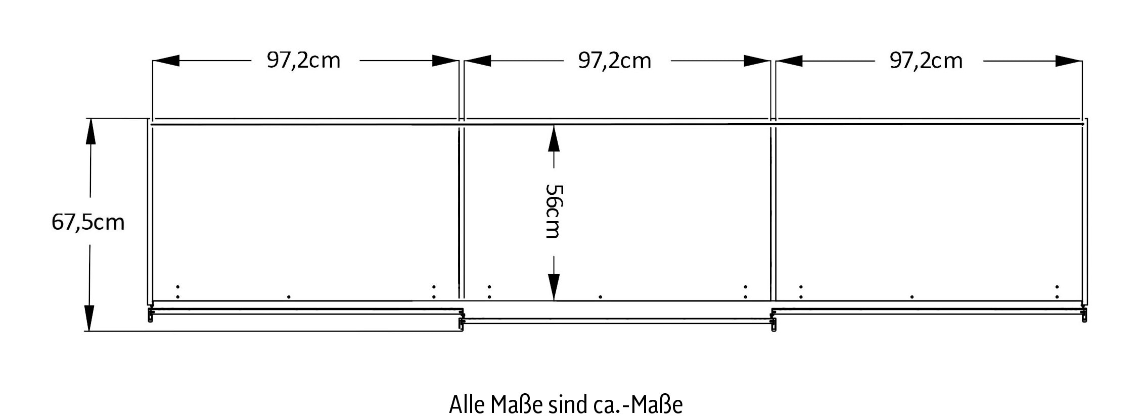 STAUD Schwebetürenschrank »Sinfonie Plus, edles Design in hochwertiger Qualität, Made in Germany«, Mit vier verschiedenen Ausstattungsvarianten