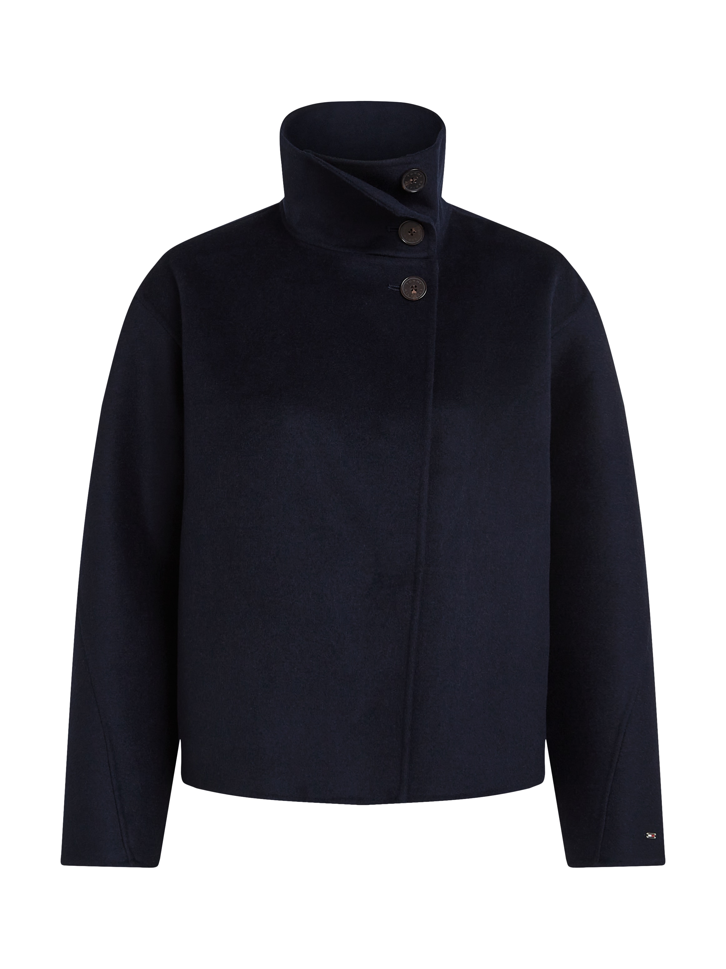 Tommy Hilfiger Outdoorjacke »DF WOOL BLEND FUNNEL JACKET«, mit hochschliessendem Kragen
