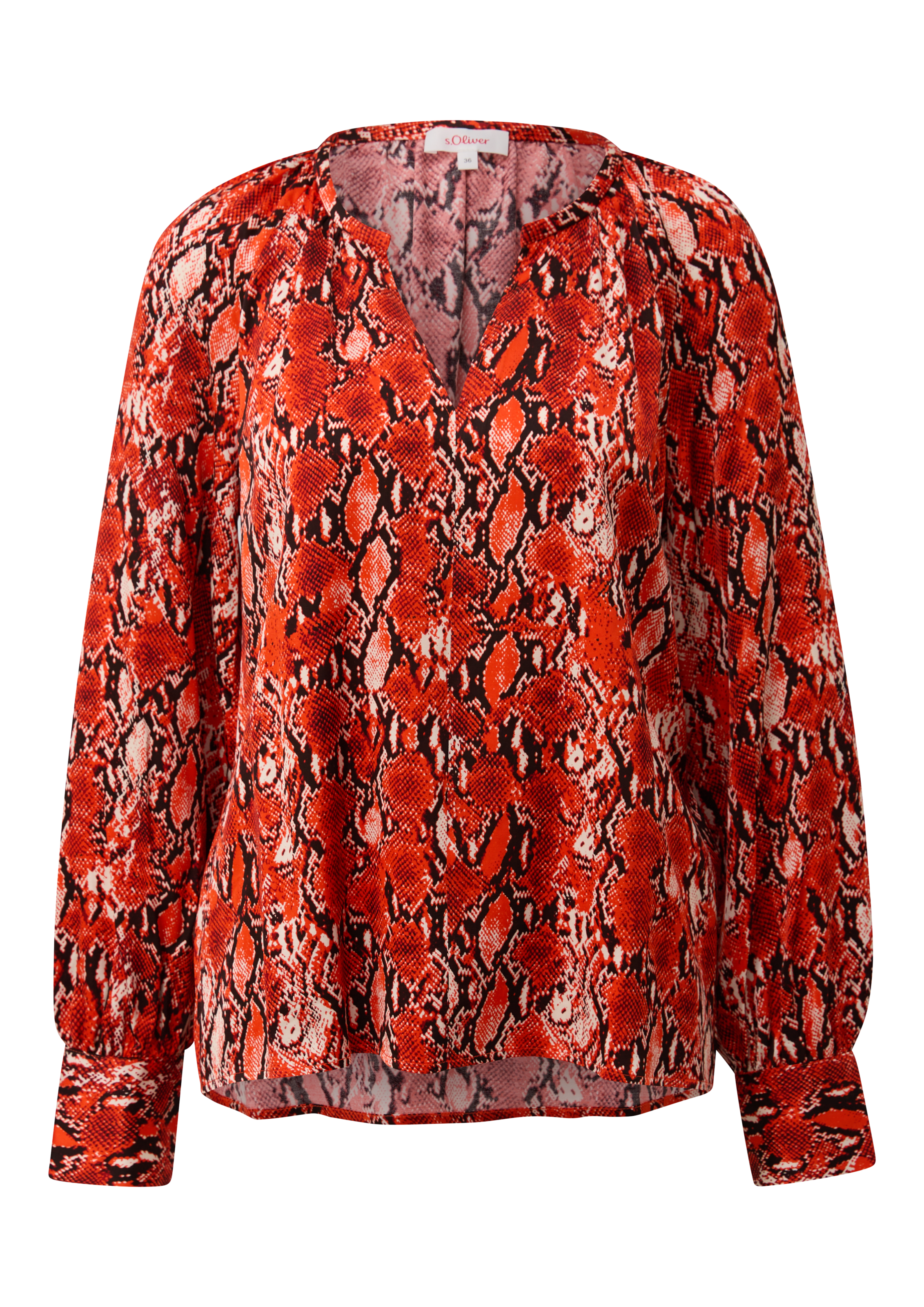 s.Oliver Blouse à manches longues avec imprimé intégral
