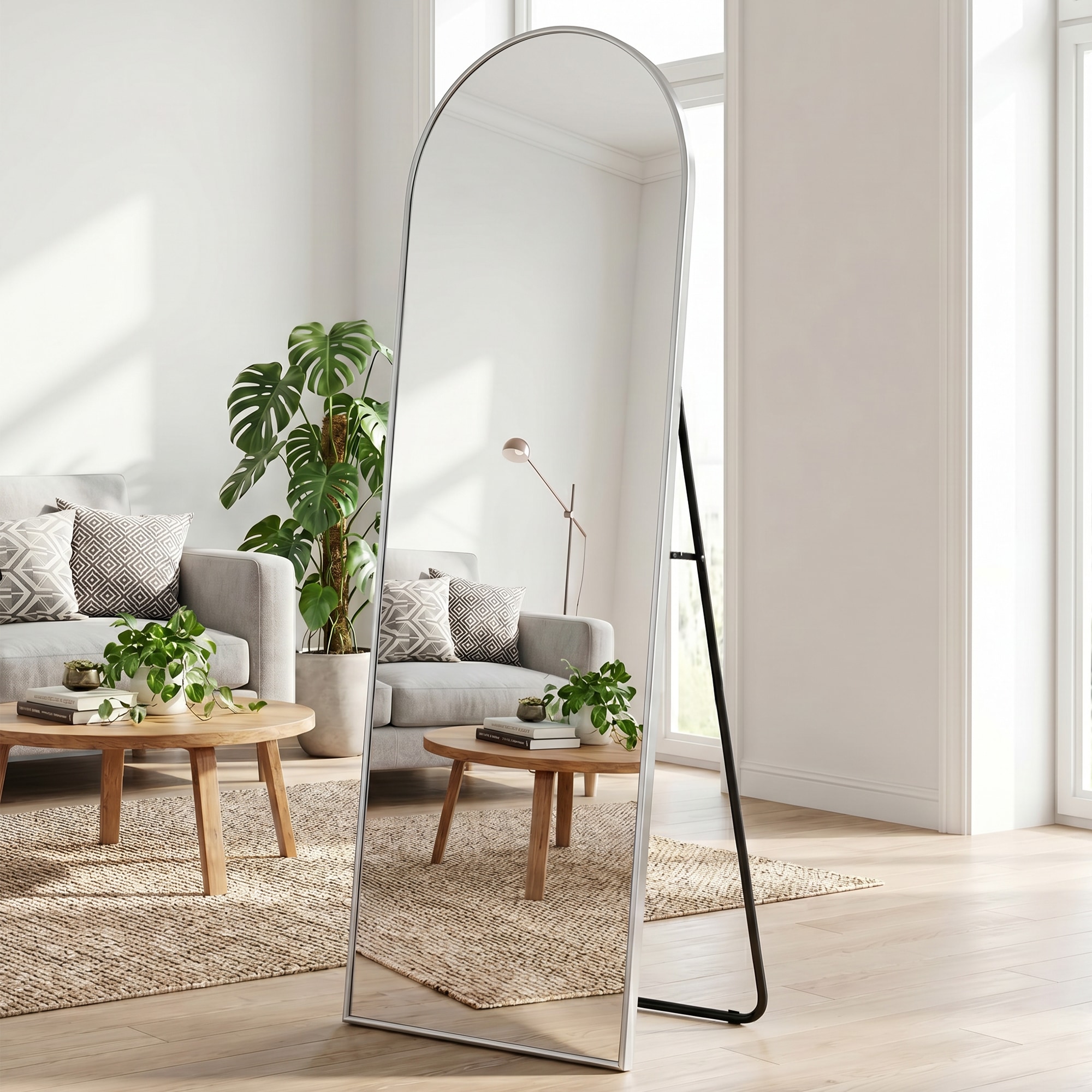 GOODproduct Miroir »Standspiegel Addrik, wahlweise in 2 Grössen 150x40cm oder 180x60cm« miroir corps entier avec verre de sécurité, en différentes couleurs