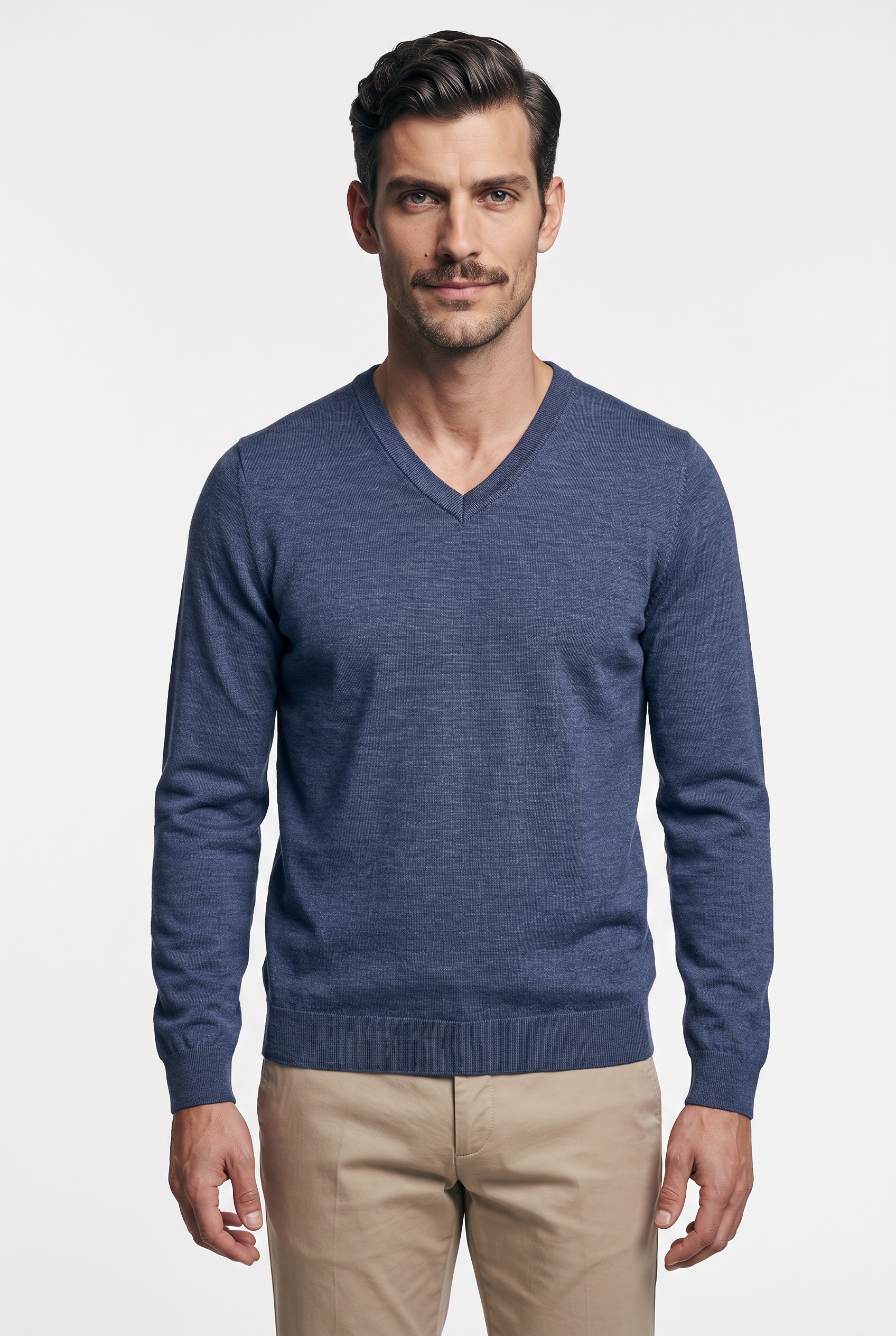 MARVELIS Pull col V aus reiner Wolle