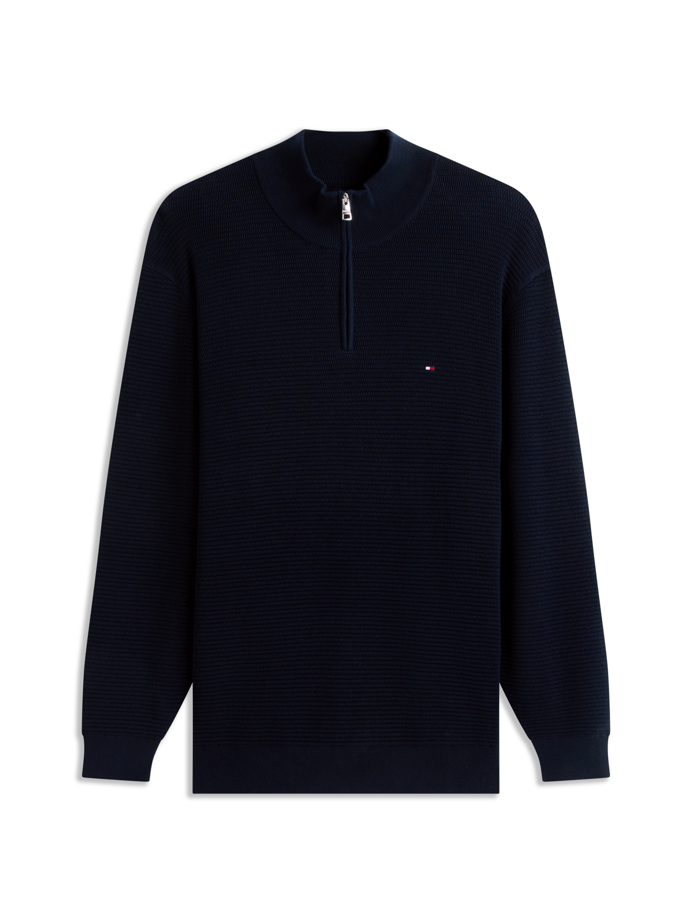 Tommy Hilfiger Big & Tall Pull en tricot »BT-SEASONAL STRUCTURE ZIP MOCK« Grandes tailles,