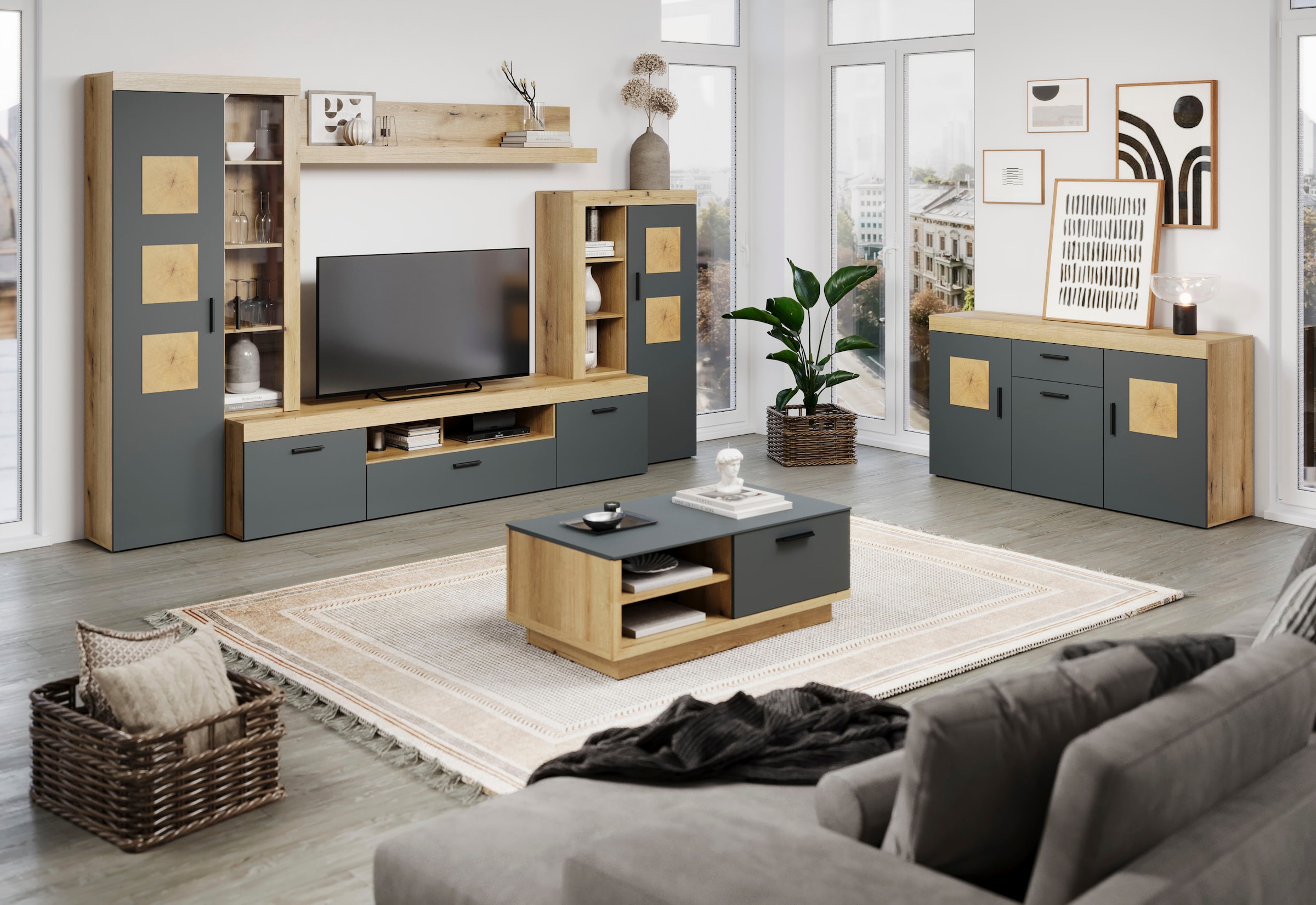 Home affaire Wohnwand »Ghent« Komplett-Set, 4 Stk. tlg.