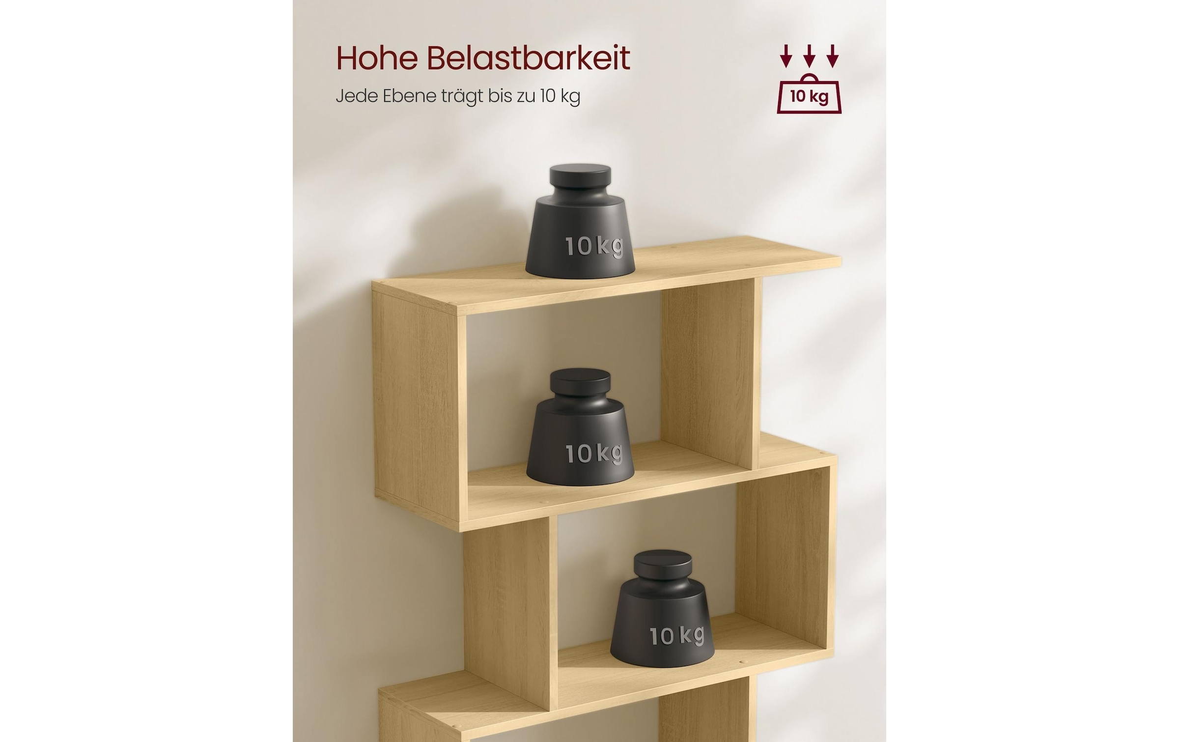 VASAGLE Bücherregal »Zick-Zack«