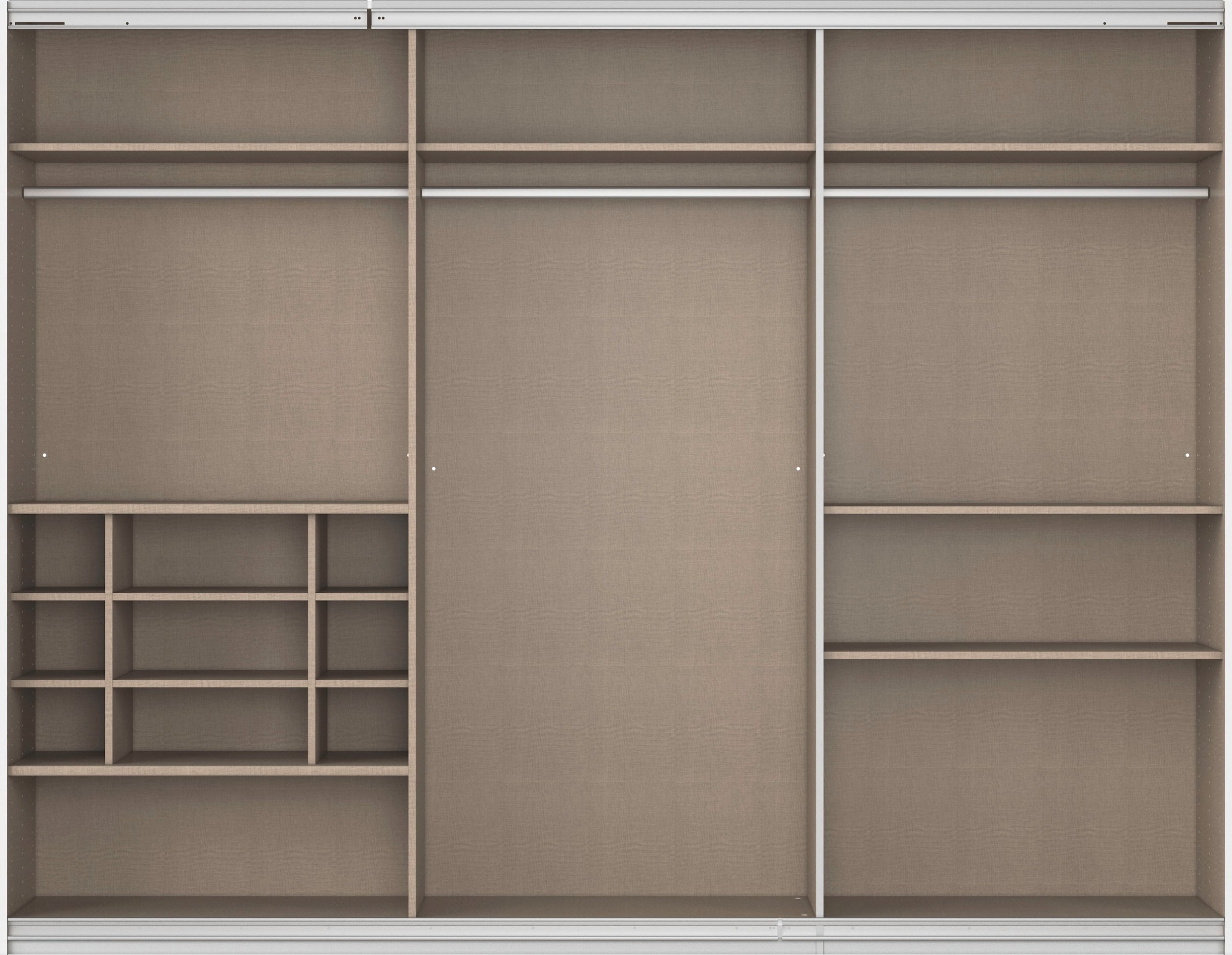 rauch Schwebetürenschrank »Kleiderschrank Schrank Garderobe Wäscheschrank TOMA«, inkl. Regaleinsatz sowie zusätzlichen Einlegeböden MADE IN GERMANY