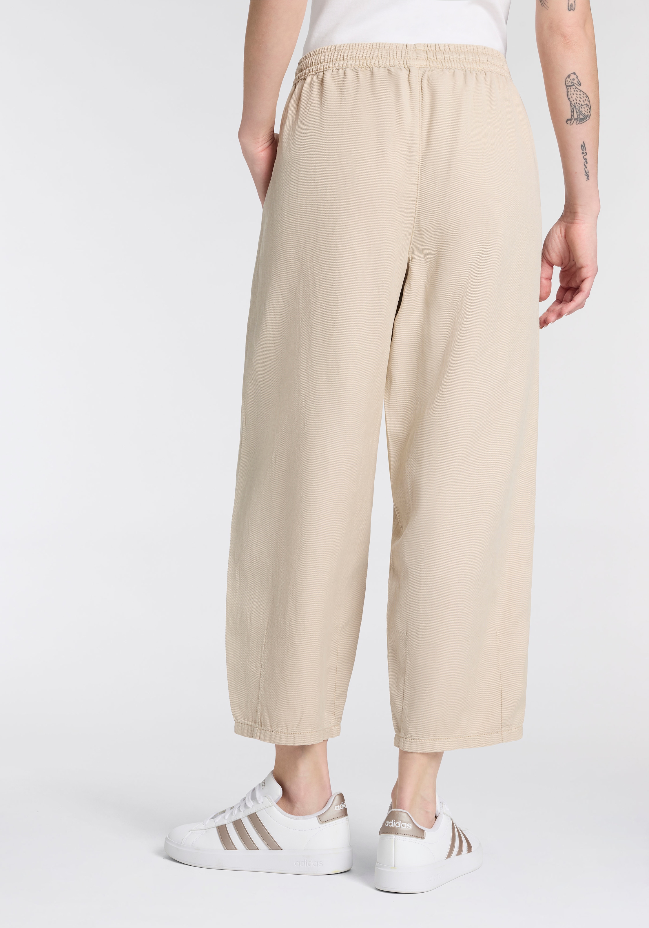 MAC Pantalon en tissu »BAY 2.3 relaxed«  avec ceinture élastique et cordon de serrage