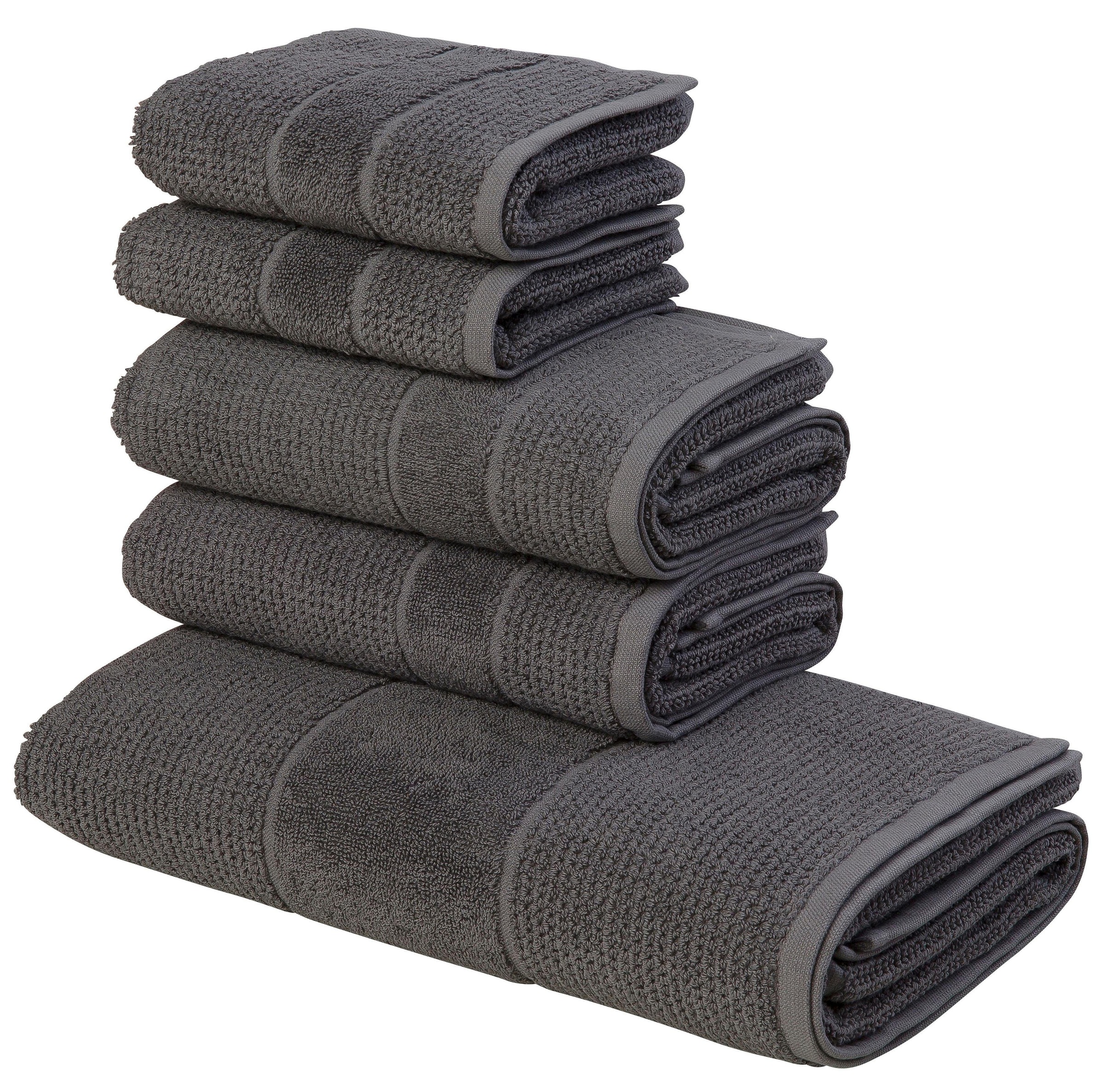 Image of andas Handtuch Set »Kimi«, Set, 5 tlg., Walkfrottee, mit besonderer Struktur bei Ackermann Versand Schweiz