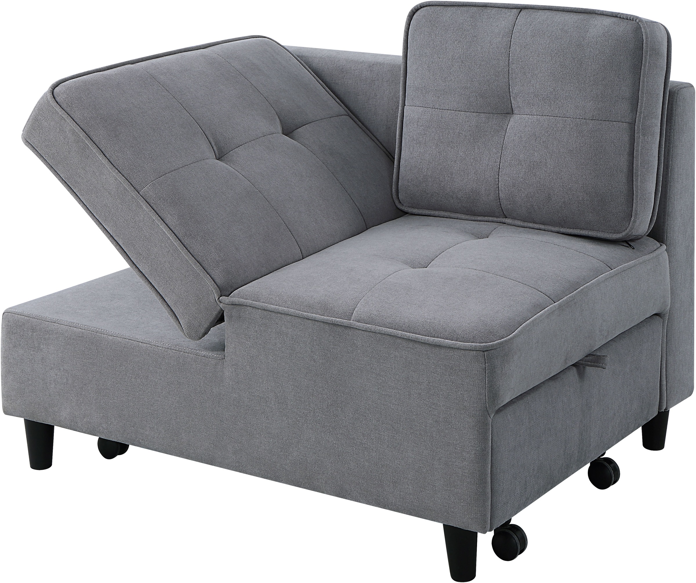 ATLANTIC home collection Schlafsofa »Freddy«, wandelbar zum Loungesessel, Relaxliege und Gästebett, inkl. Kissen