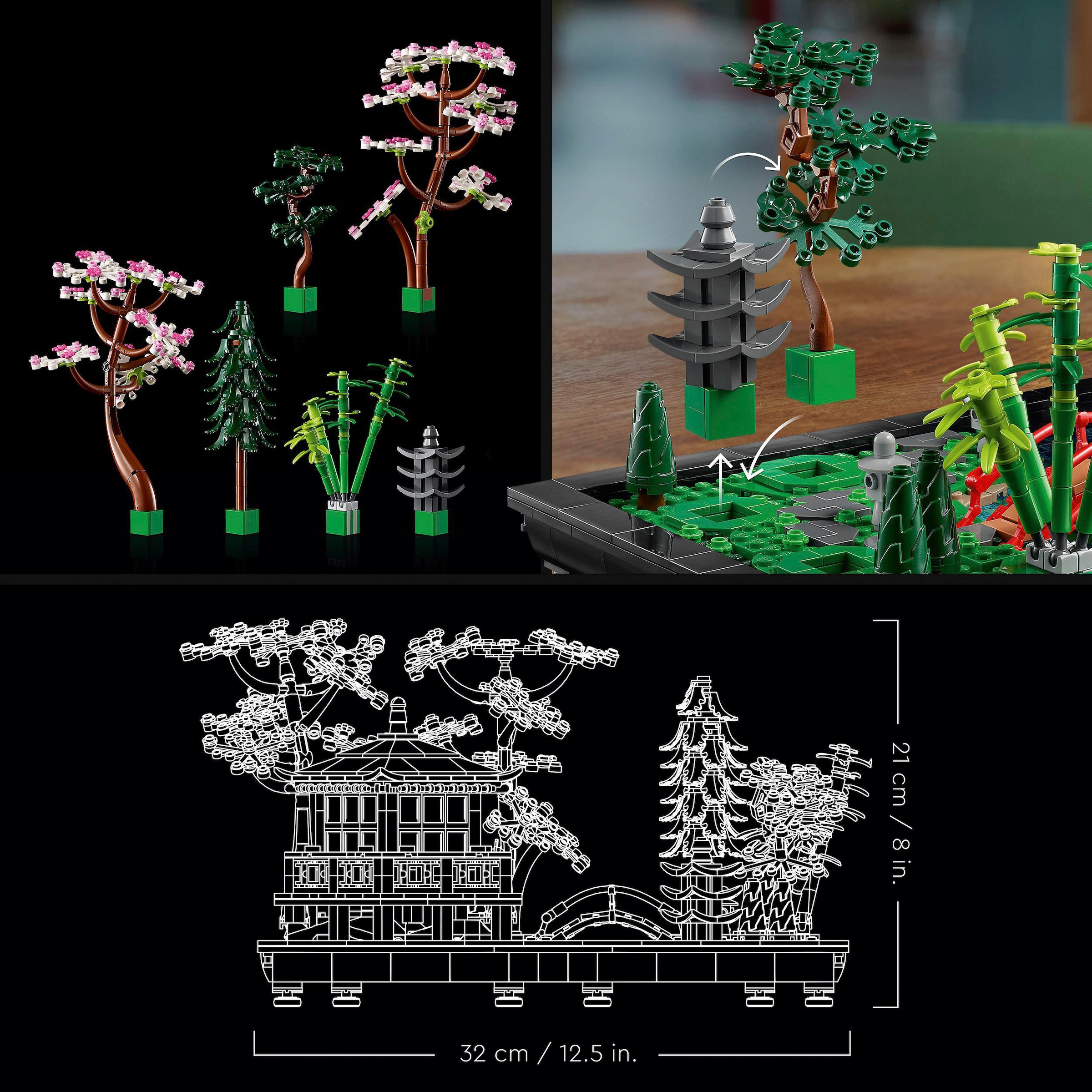 LEGO® Konstruktionsspielsteine »Garten der Stille (10315), LEGO® Icons« Made in Europe