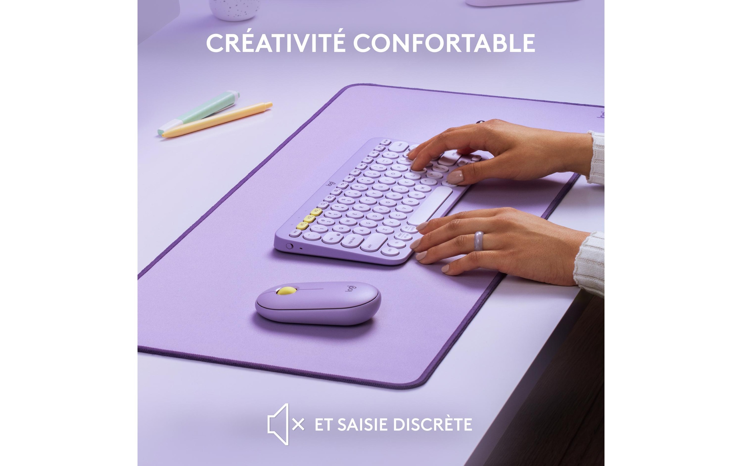 Logitech Wireless-Tastatur »K380 Multi-Device Lavendel«
