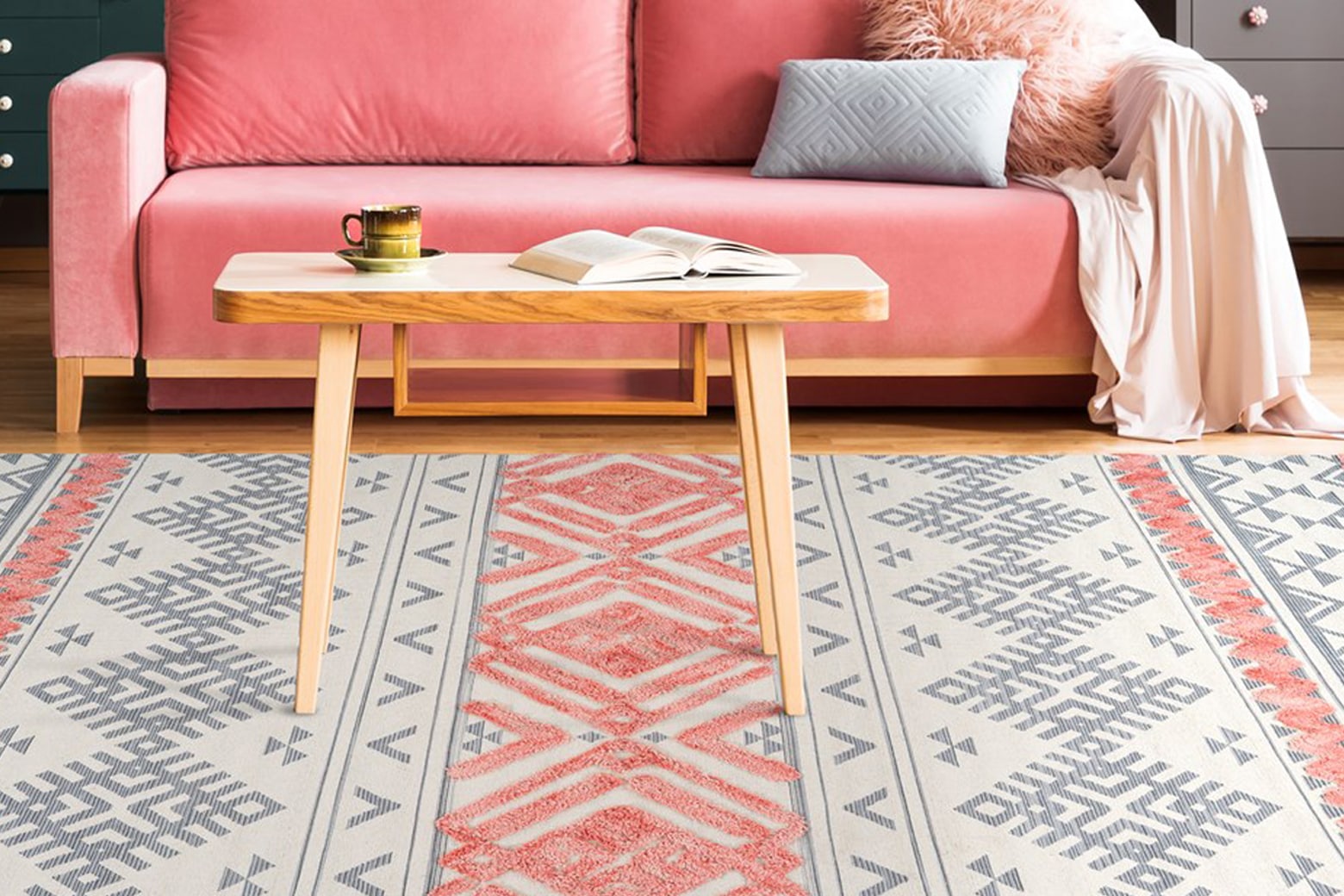 Image of calo-deluxe Teppich "Kibo 512" rechteckig 10 mm Höhe Hoch-Tief-Struktur, Wohnzimmer