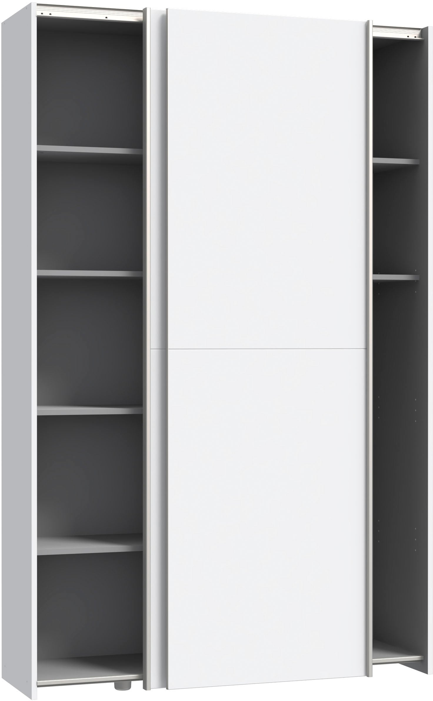FORTE Wäscheschrank »Ozzula, Mehrzweckschrank, Schwebetürenschrank, Garderobenschrank« B/H/T ca. 120/190,5/42cm, 2 Türen, 6 Einlegeböden,,  FSC® zertifiziert, variable Inneinteilung, 42cm tief, Made in Europe