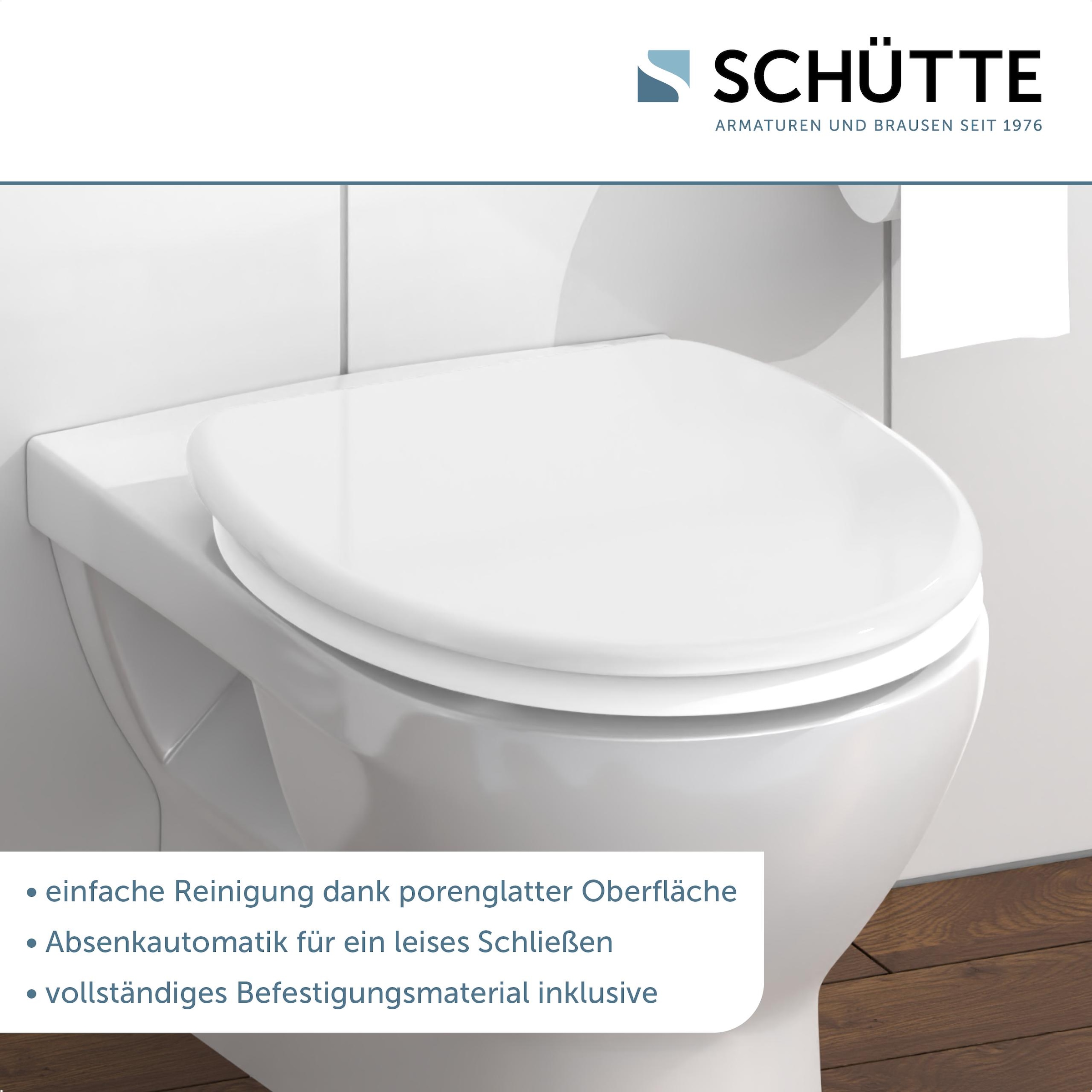 Schütte WC-Sitz »WHITE«, Duroplast, mit Absenkautomatik