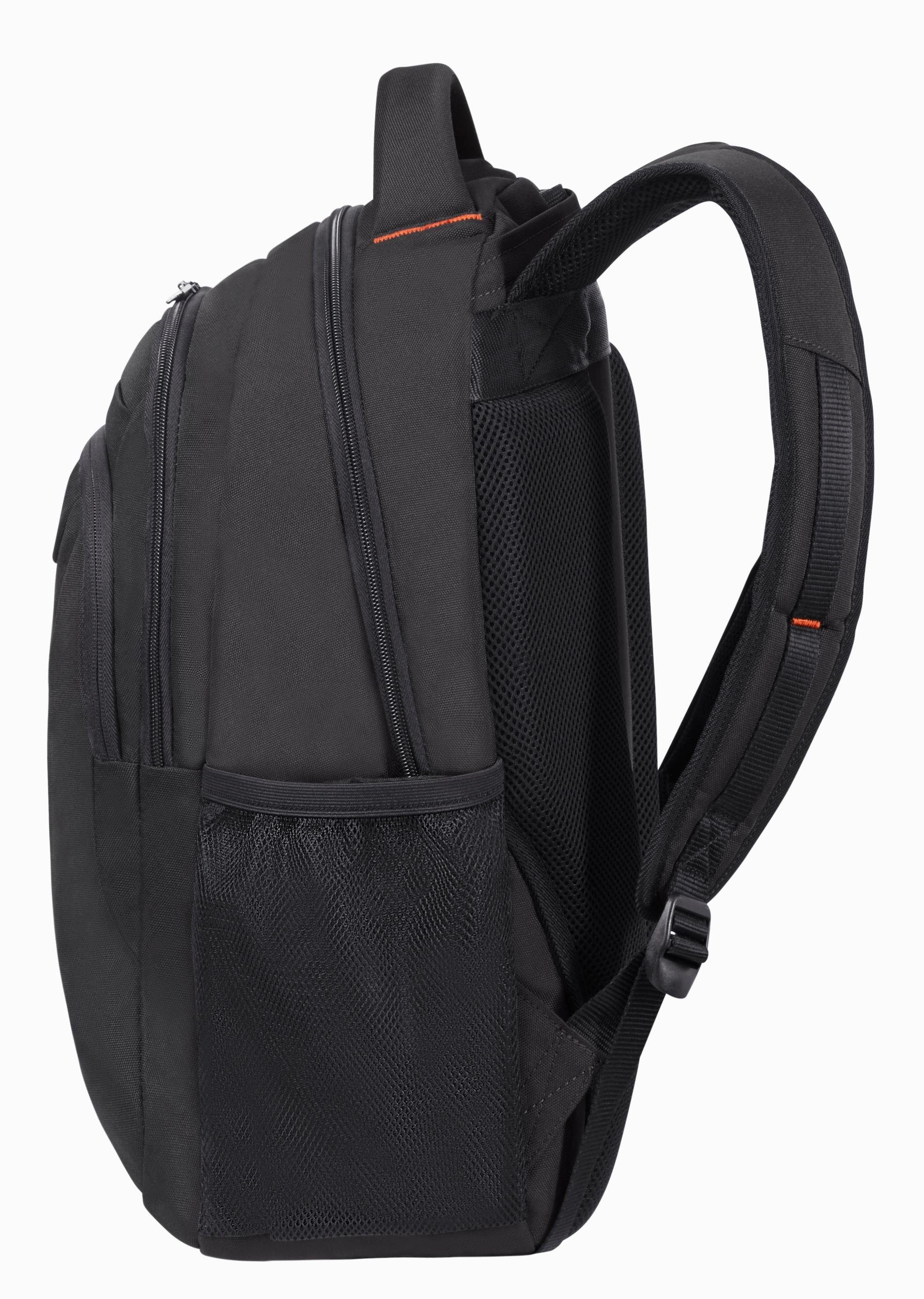 American Tourister® Laptoprucksack »AT WORK, black/orange«, Freizeitrucksack Arbeitsrucksack Laptoprucksack