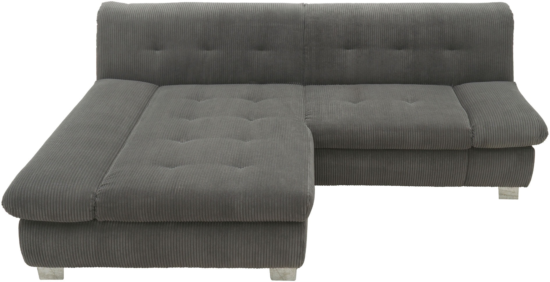 DOMO collection Ecksofa »100031 kompakte Stellmasse, komfortabel und bequem, L-Form«, wahlweise mit Bettfunktion und Armteilverstellung. Breite 234cm