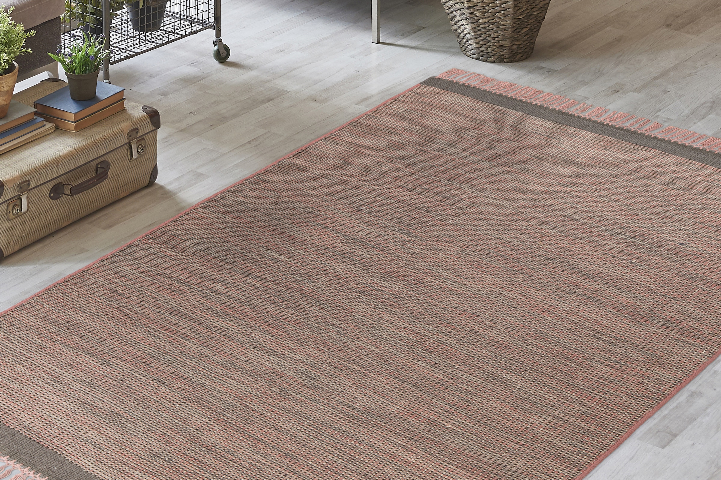 Image of Arte Espina Teppich "Nomad 8064" rechteckig 11 mm Höhe Handgemachter Fransenteppich in neutralem Design