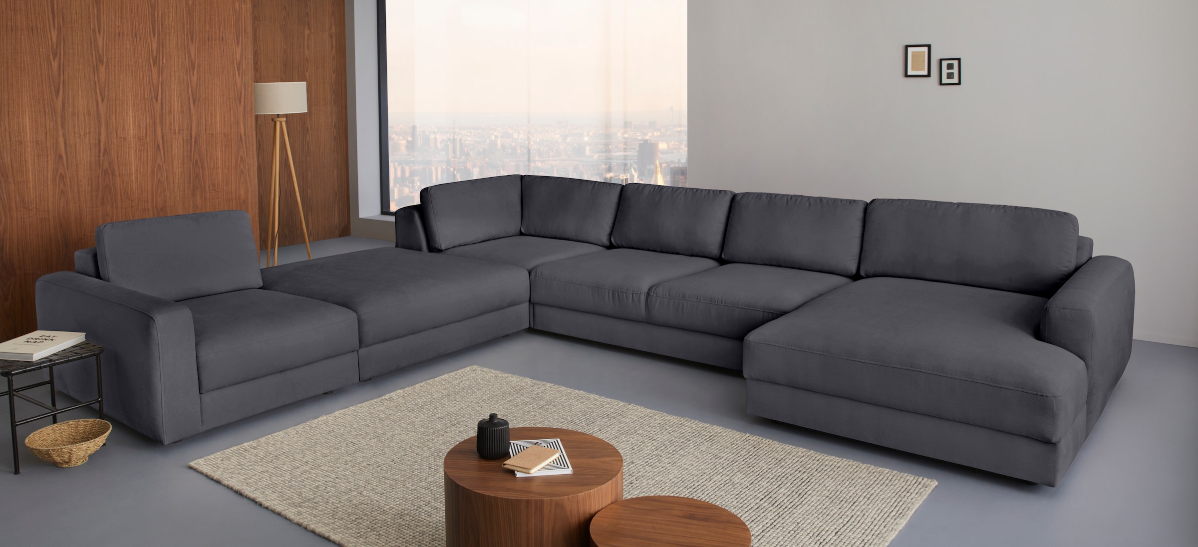 Home affaire Sofa-Mittelelement »Bloomfield Mega Hocker in 2 Grössen« passende Erweiterung zur Serie "Bloomfield", als Mittelelement passend