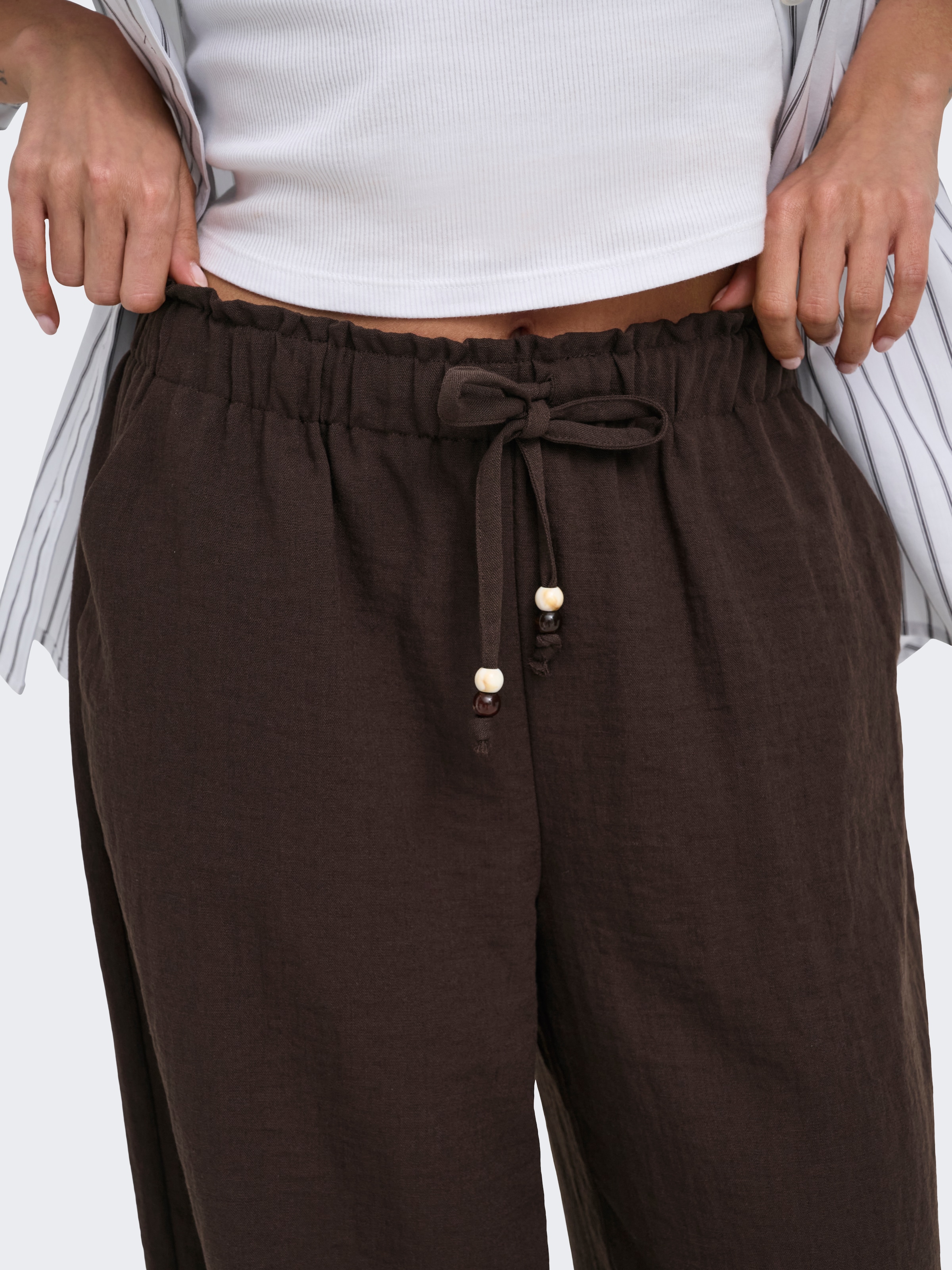 ONLY Schlupfhose »ONLEMMIA MW PULL-UP X-WIDE PANT PNT«  Materialmix, Regular Waist