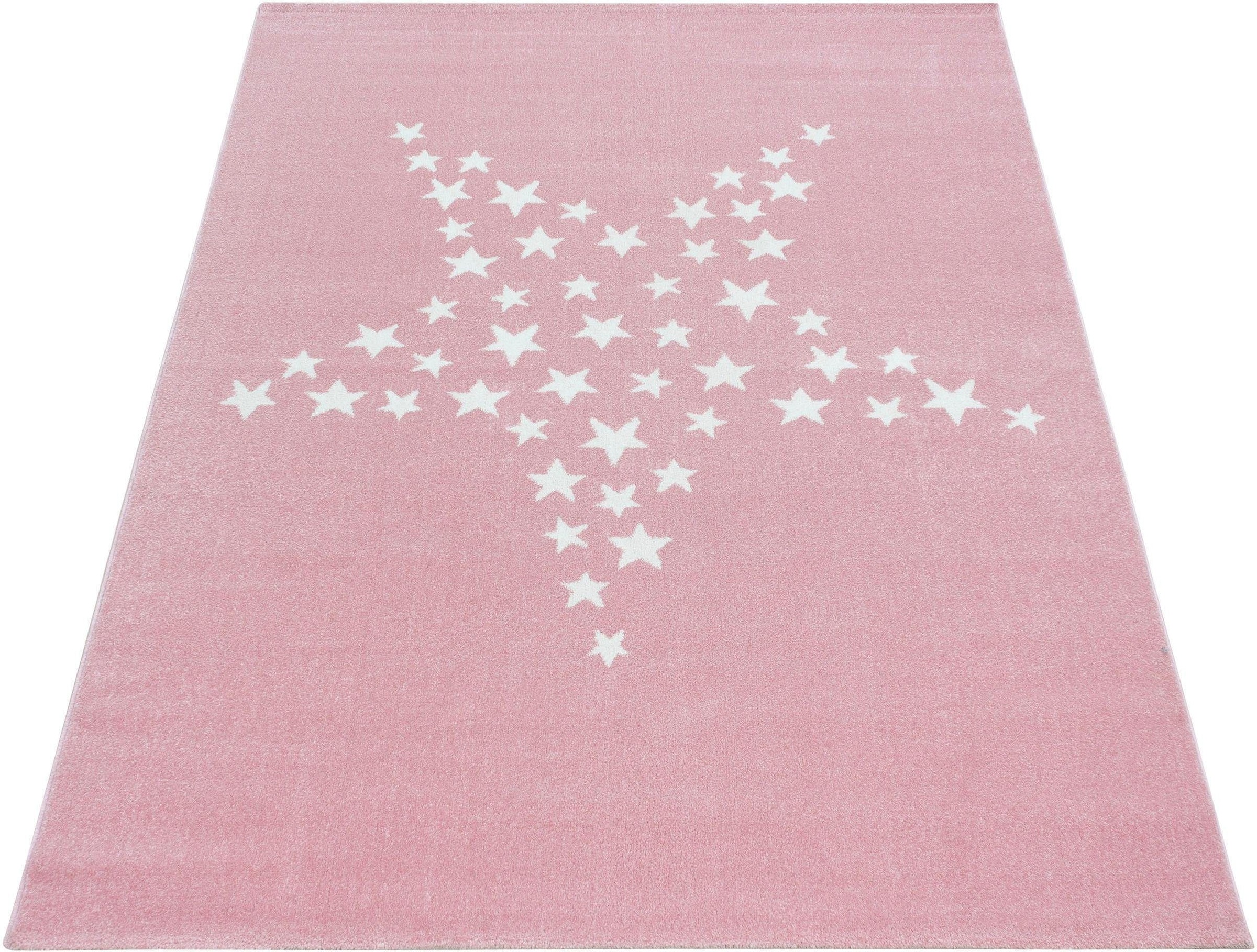 Image of Ayyildiz Teppiche Kinderteppich »Bambi 870«, rechteckig, 11 mm Höhe, Kurzflor, Motiv Sterne, Kinderzimmer bei Ackermann Versand Schweiz