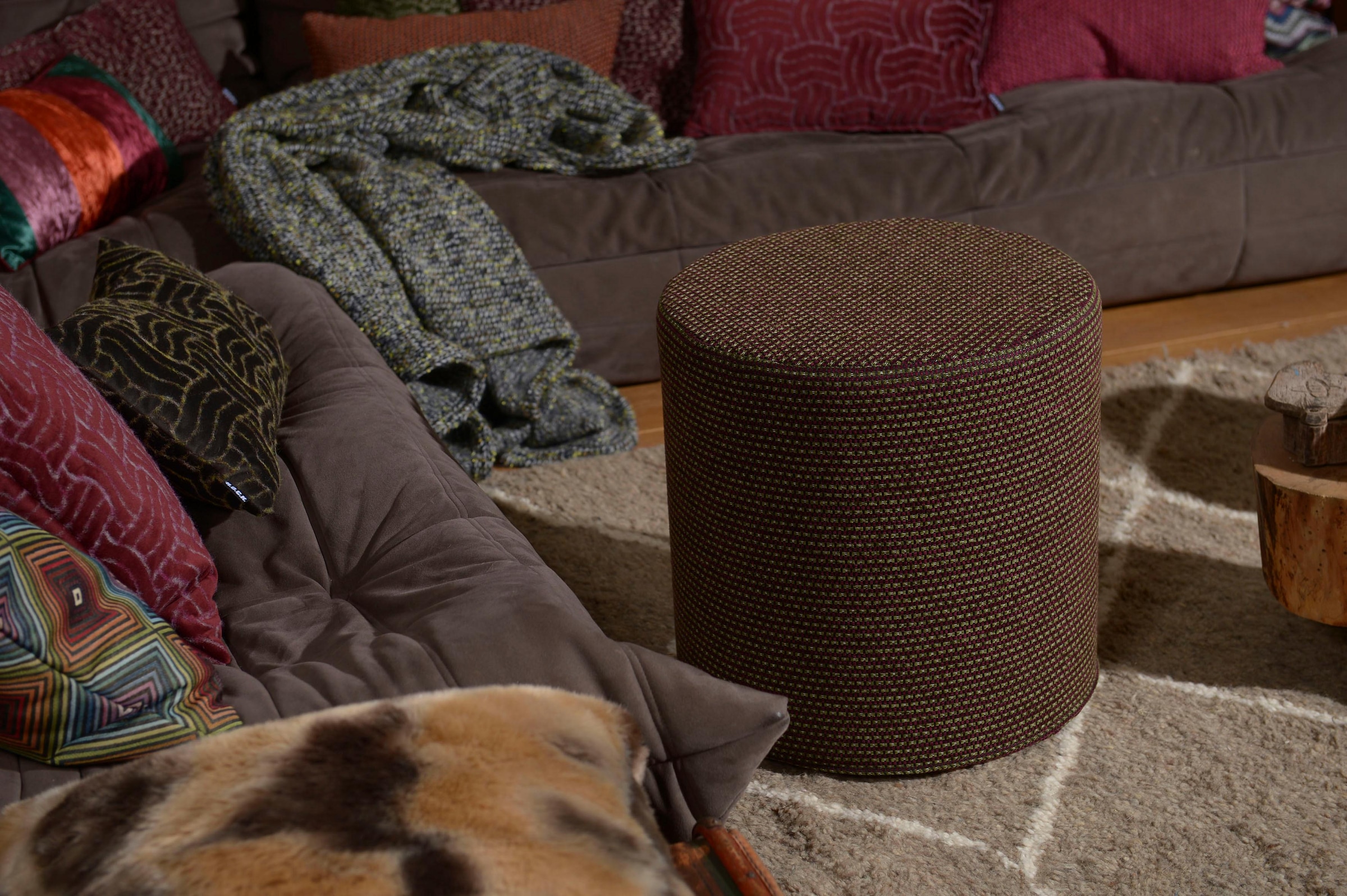 H.O.C.K. Dekokissen »Lima« mit feinem Muster, Kissenhülle mit Füllung, 1 Stück