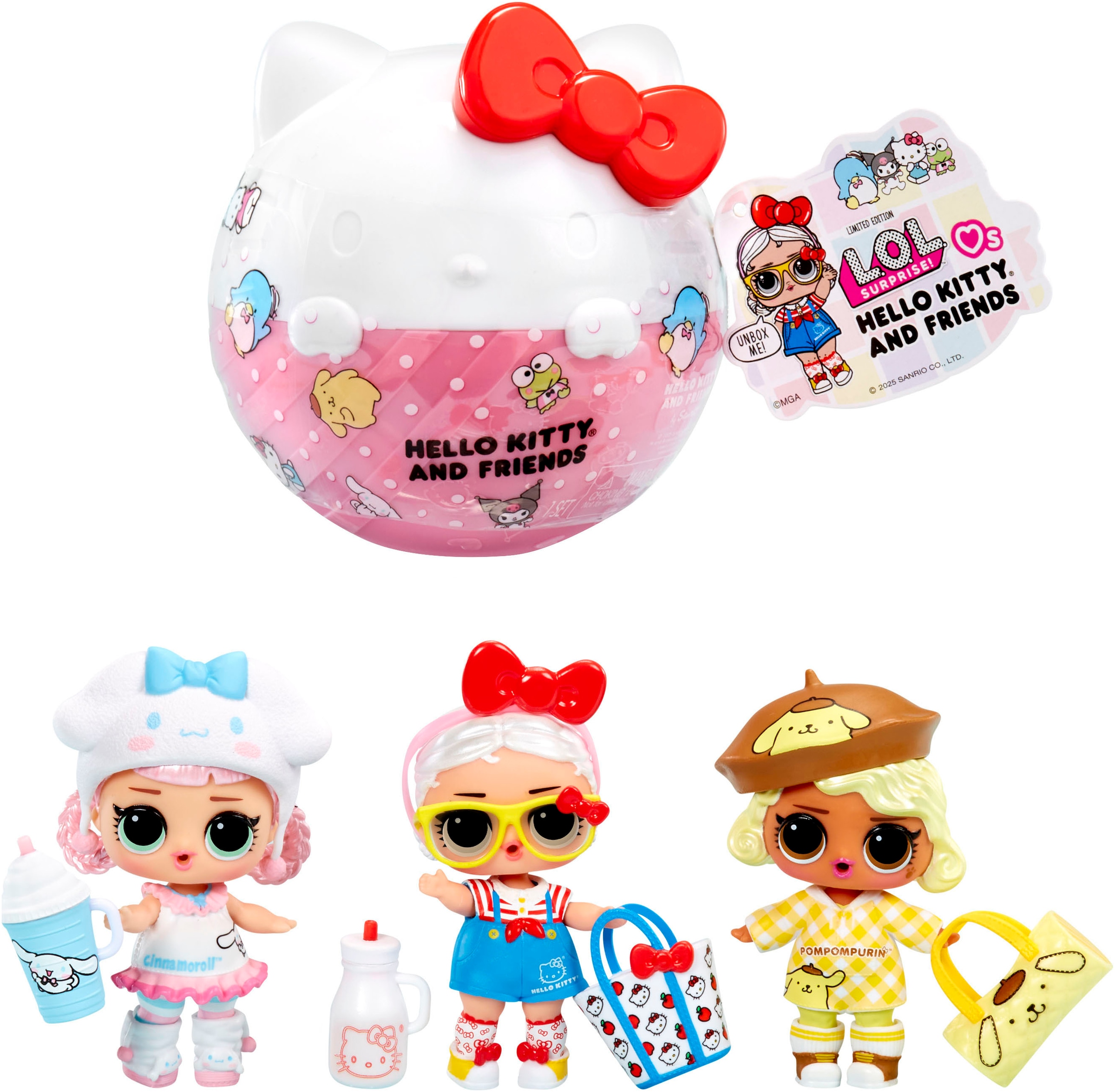 L.O.L. SURPRISE! Anziehpuppe »L.O.L. Surprise Loves Hello Kitty & Friends Tots Core Characters« sortierte Lieferung