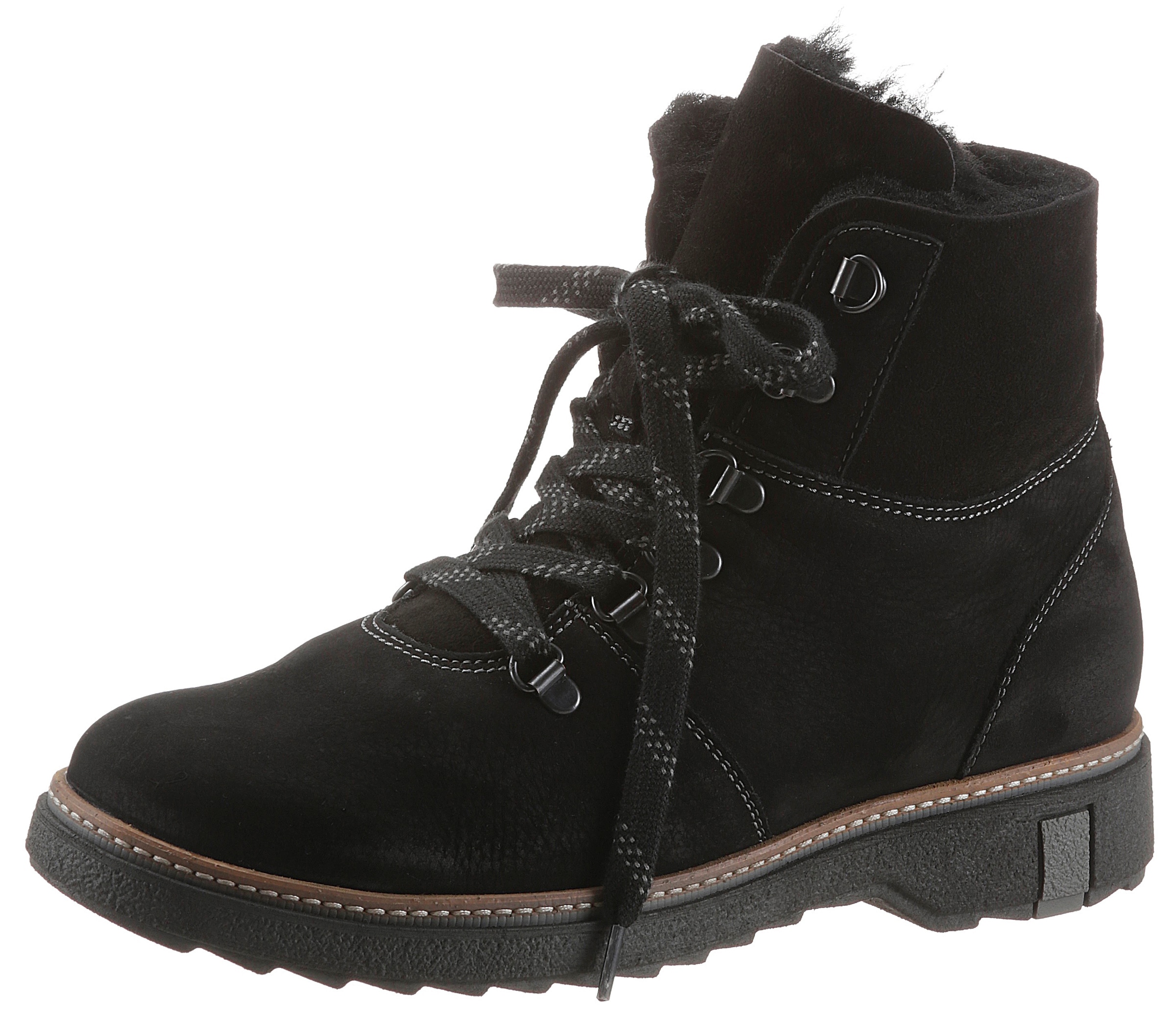Image of Waldläufer Winterboots "HITOMI", Outdoorboots, Schnürboots mit Lammfellfutter, H-Weite
