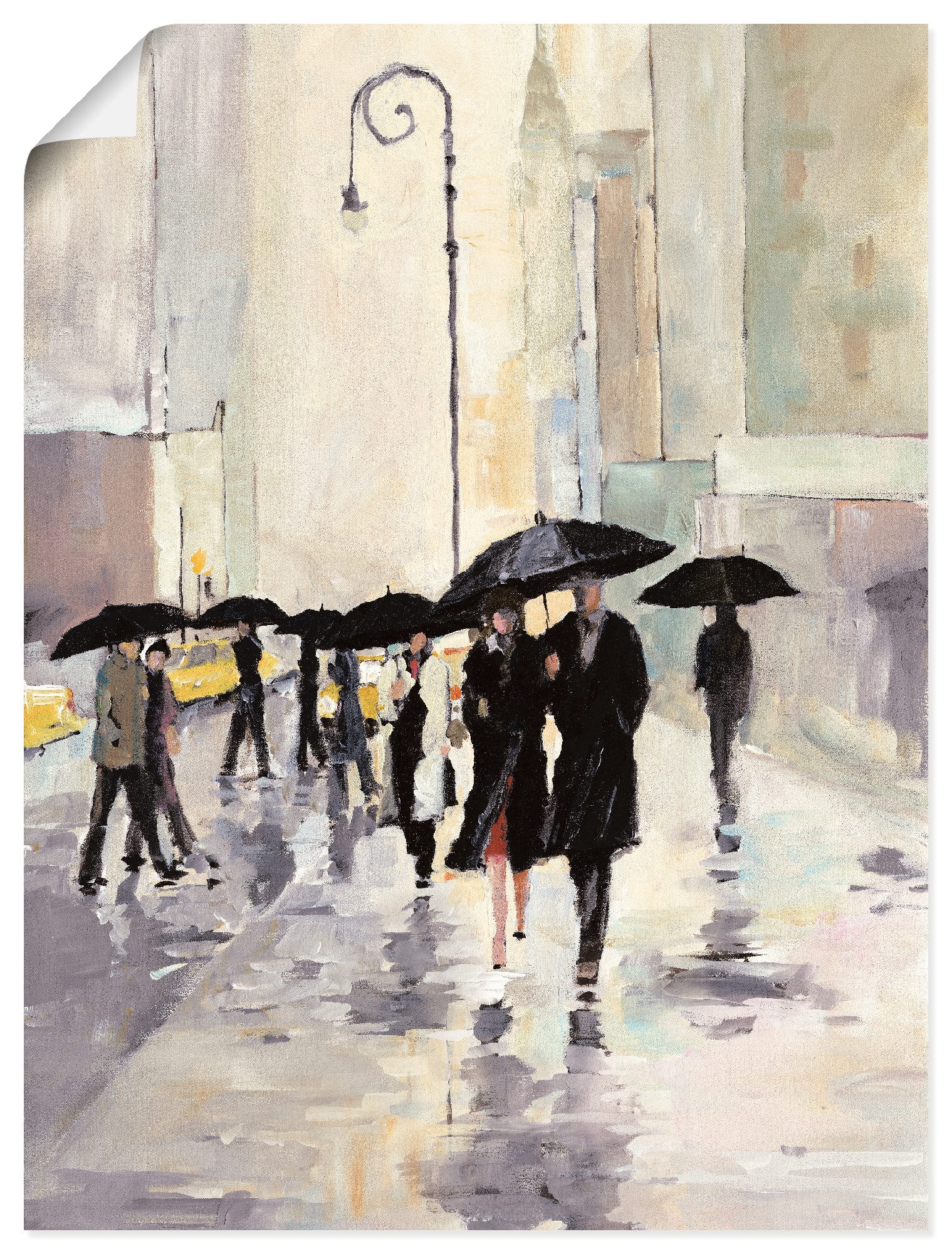 Image of Artland Wandbild »Stadt im Regen«, Gruppen & Familien, (1 St.), in vielen Grössen & Produktarten -Leinwandbild, Poster, Wandaufkleber / Wandtattoo auch für Badezimmer geeignet bei Ackermann Versand Schweiz