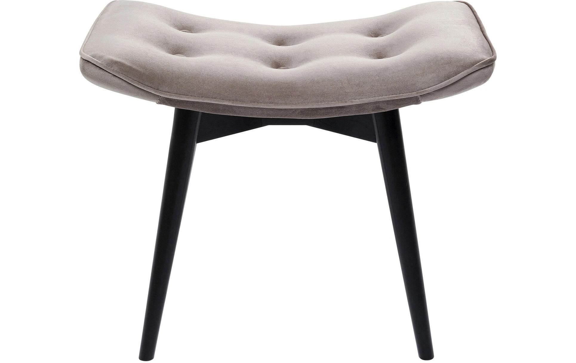 Image of Kare Design Hocker "Black Vicky Velvet 46 x 59 cm"