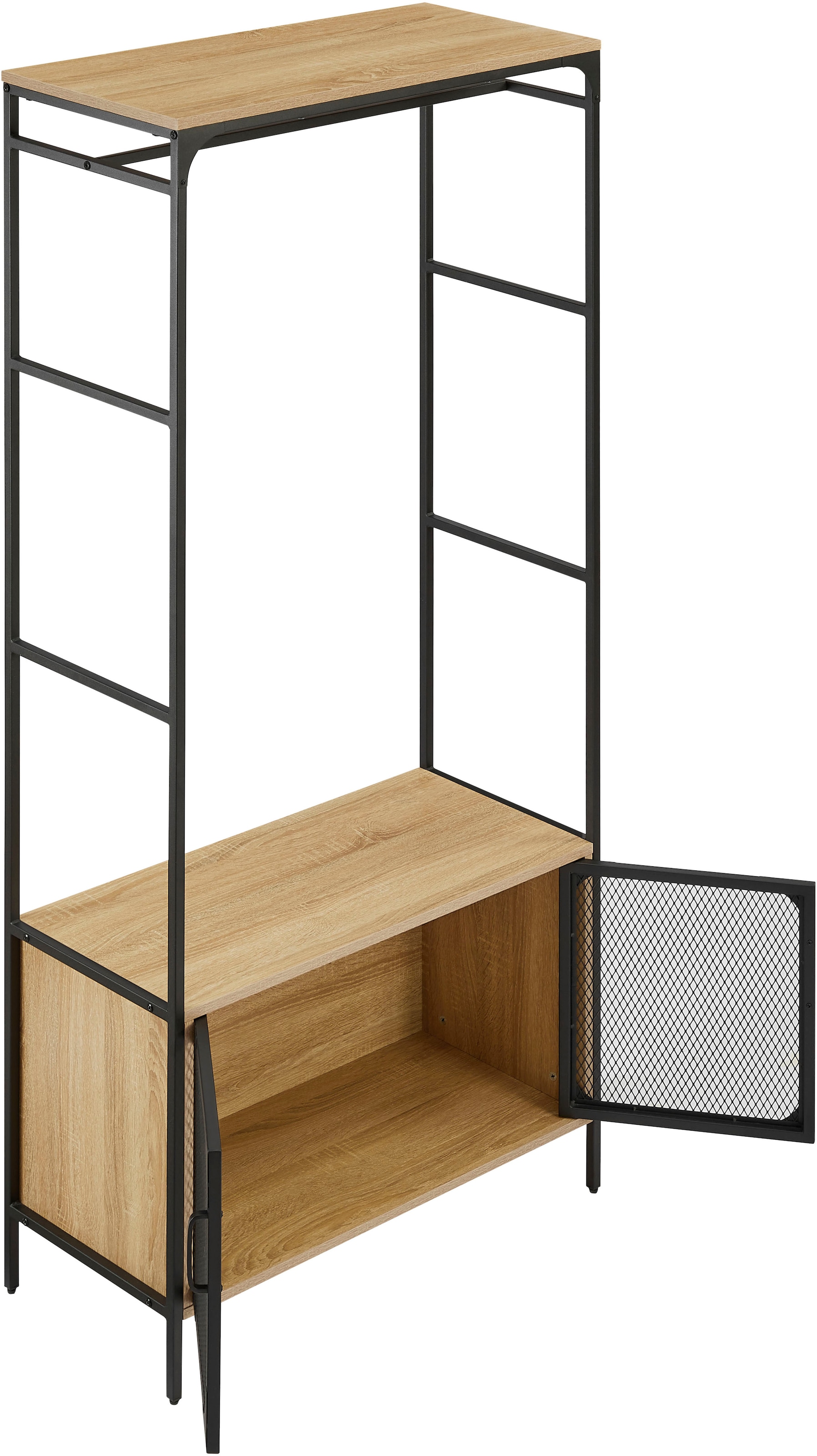 GOODproduct Regal »Amance« robust, natürliche Materialien, Metallgestell, Höhe 177 cm