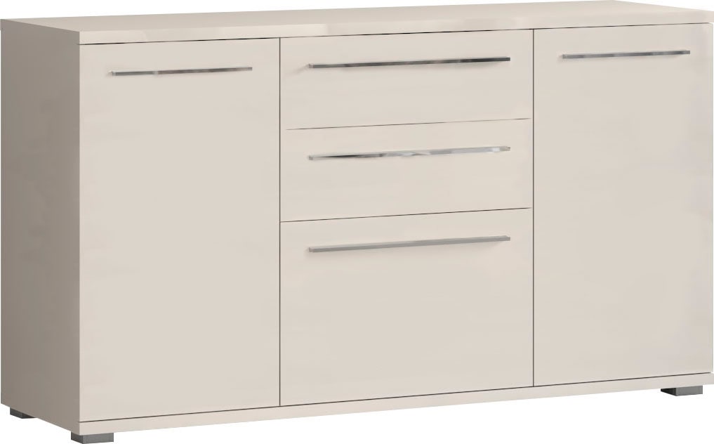 Places of Style Kommode »Piano«, (H/B/T): 84,6/150/45,2cm), Hochglanz UV lackiert, Soft-Close Funktion