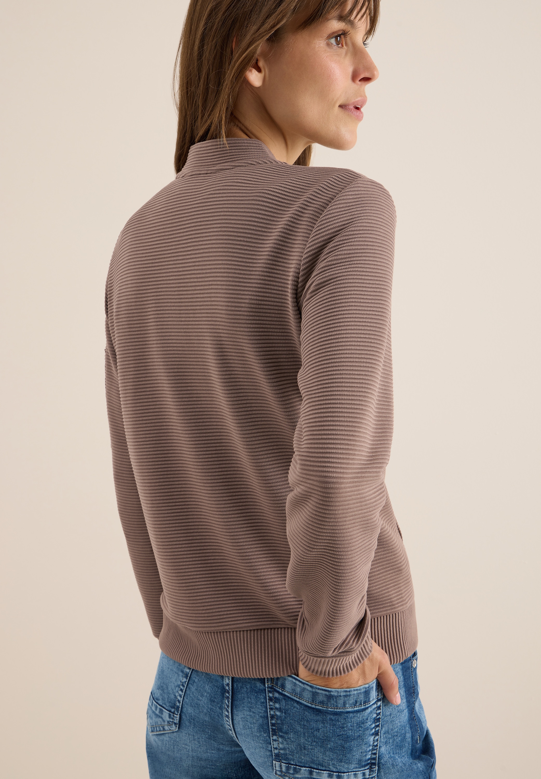 Cecil Blouson, mit Reissverschluss, im Ottoman-Look