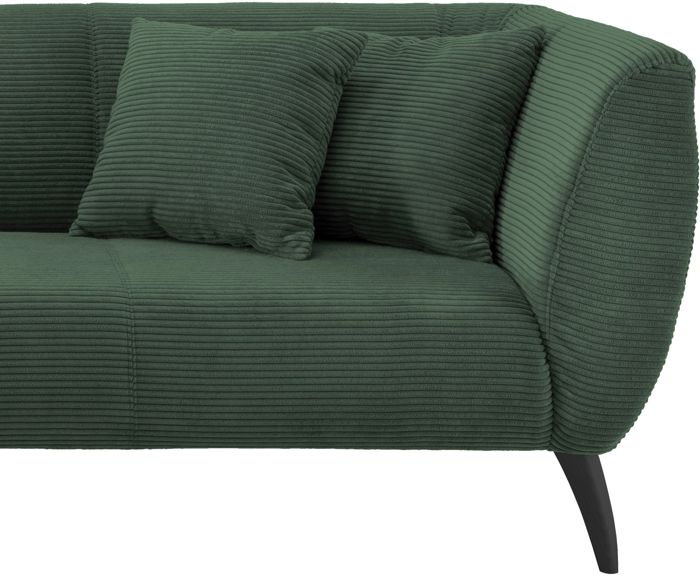 INOSIGN Ecksofa »Colori L-Form«, Holzfussfarbe wählbar, inkl. 4x Zierkissen