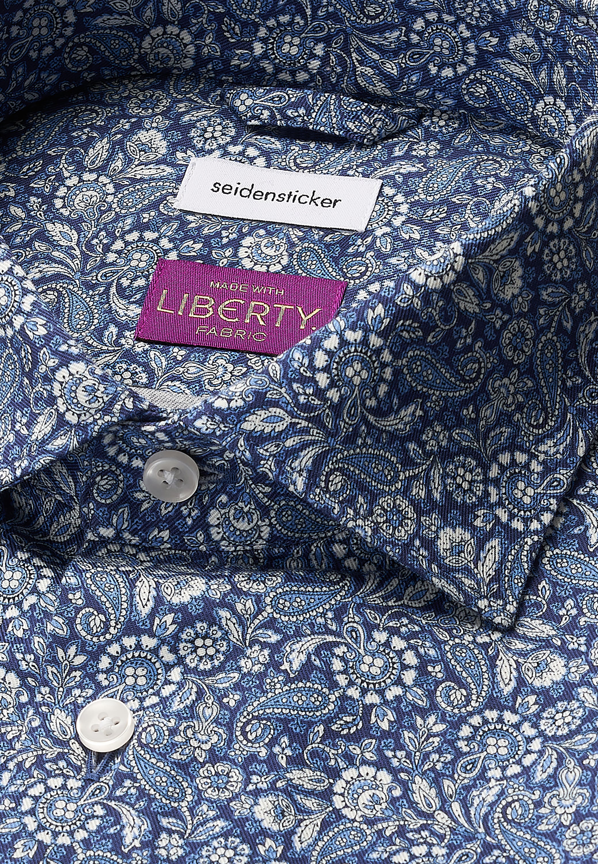 seidensticker Businesshemd »Schwarze Rose« X-Slim 1/1 Kentkragen Paisley