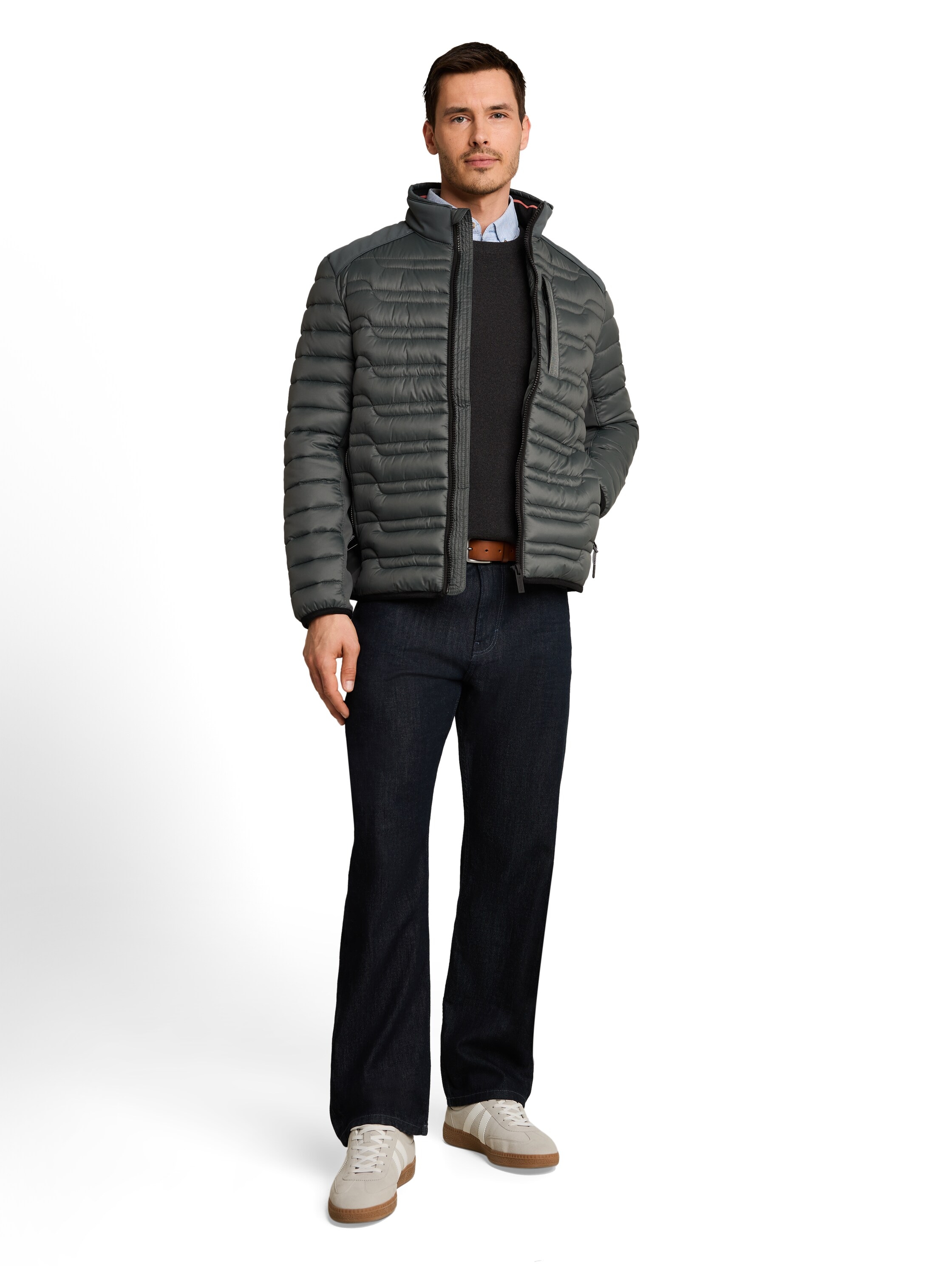 TOM TAILOR Steppjacke ohne Kapuze mit Stehkragen und Reissverschluss