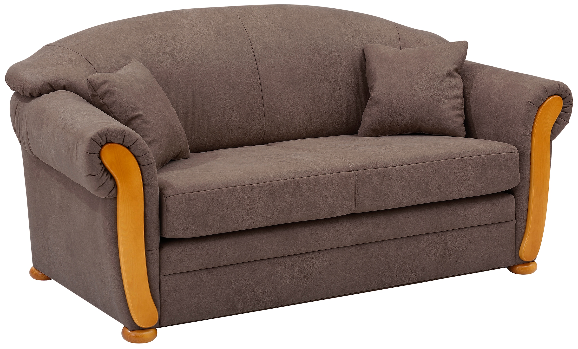 Image of Home affaire Schlafsofa "Milano bequem, Federkern, Längsschläfer, Bettfunktion, Breite 174cm" Hoher Sitzkomfort mit Schlaffunktion und Bettkasten, incl. Zierkissen