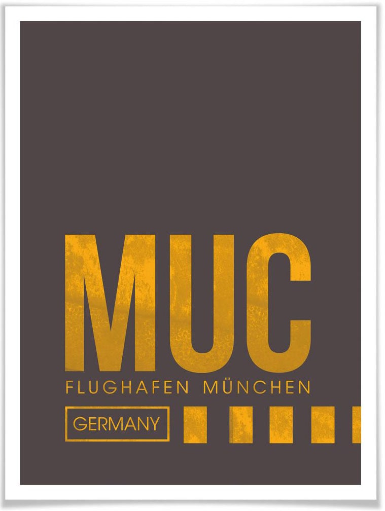 Wall-Art Poster St.), Flughafen München«, MUC kaufen »Wandbild Wandbild, Bild, bequem Flughafen, Poster, Wandposter (1