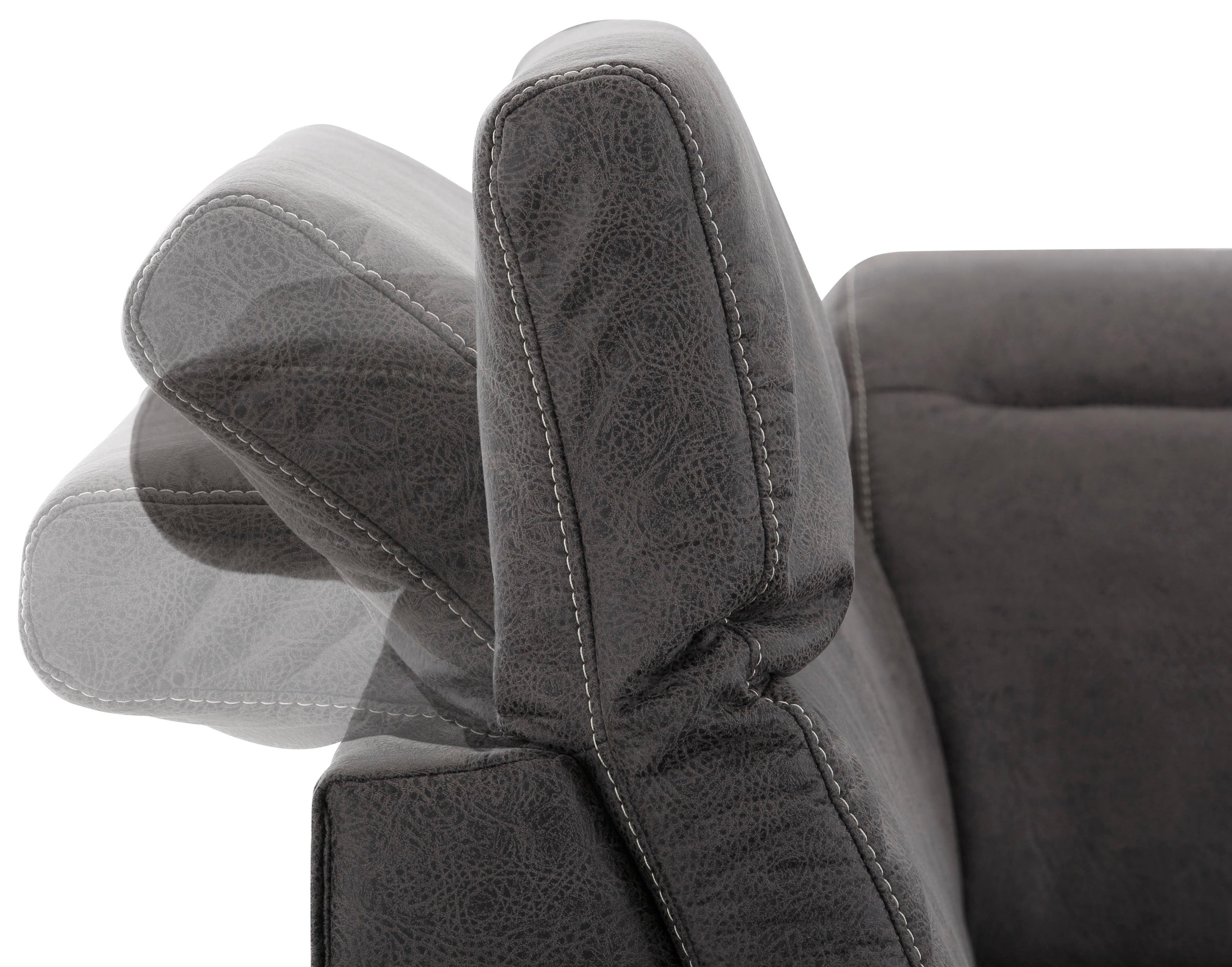 Home affaire Ecksofa »Solvei L-Form«, wahlweise auch mit Kopfteilverstellung und Bettfunktion, Federkern