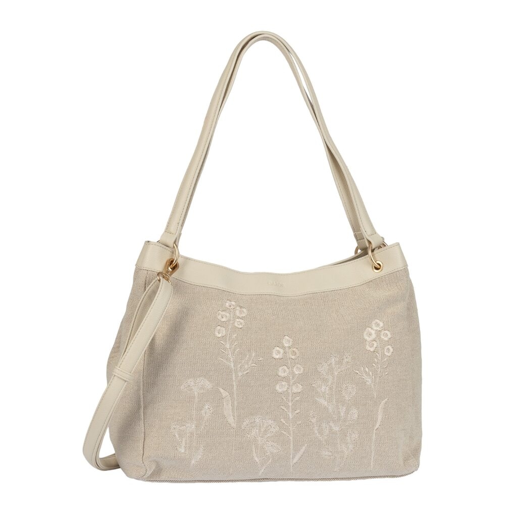 Image of Gabor Shopper "Noelia" Damen Umhängetasche mit zarter Stickerei & floralem Motiv